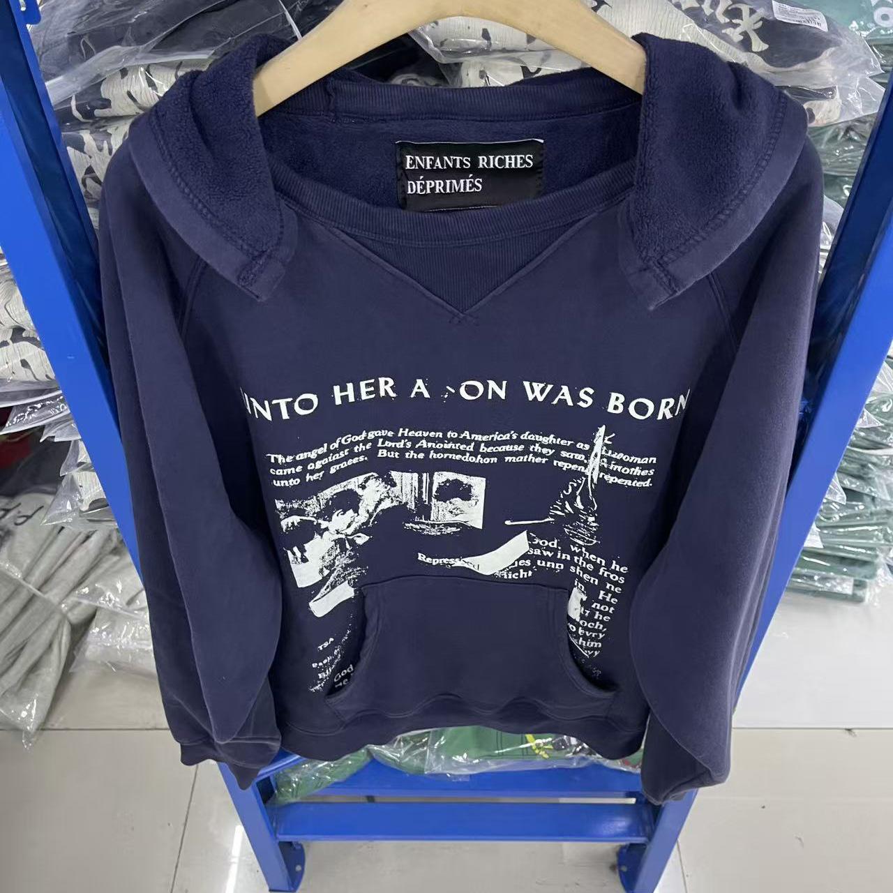 Enfants Riches Déprimés 25SS '' Unto Her A On Was Born'' Hoodie - FashionPlug