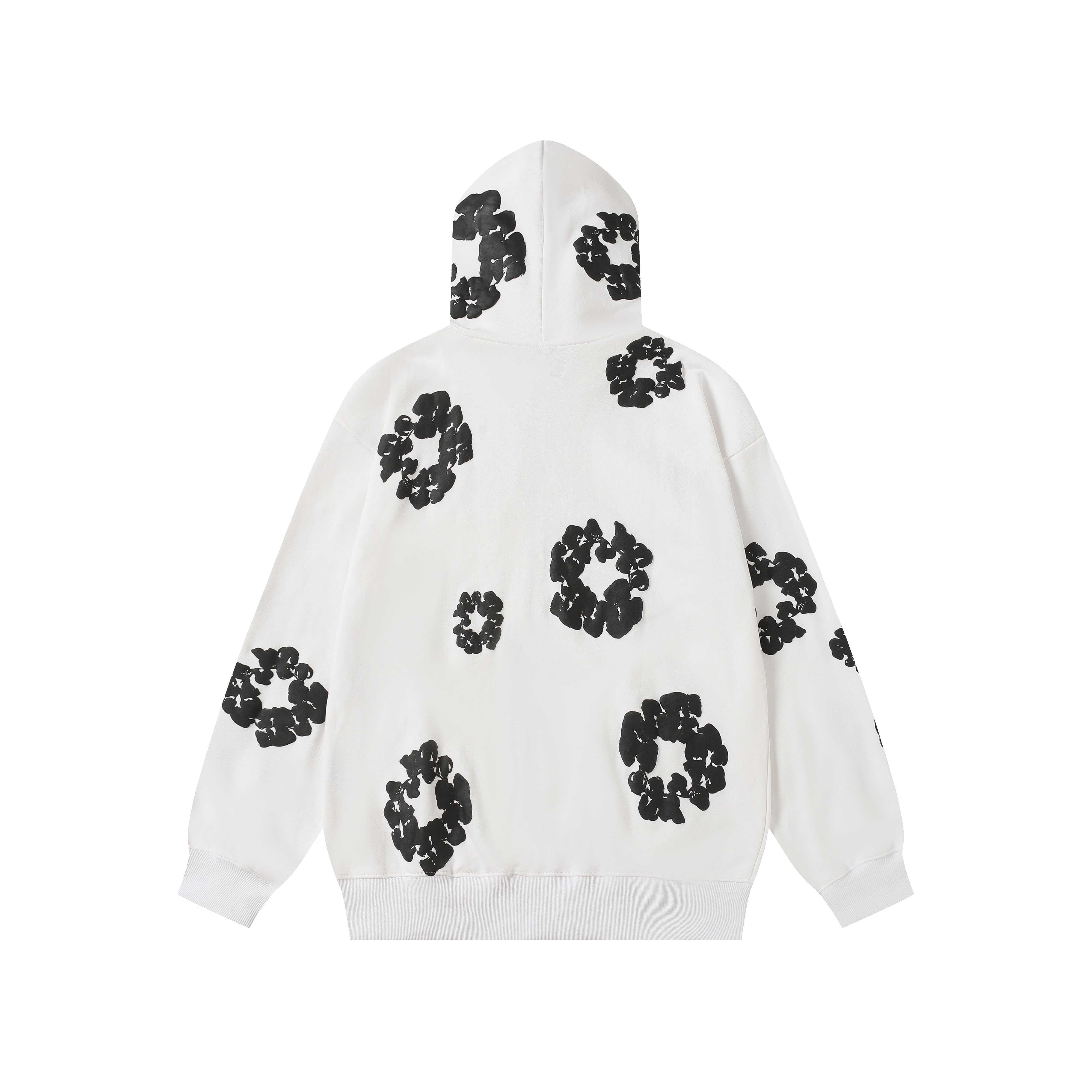 Denim Tears Cotton Wreath Zip Hoodie White - FashionPlug