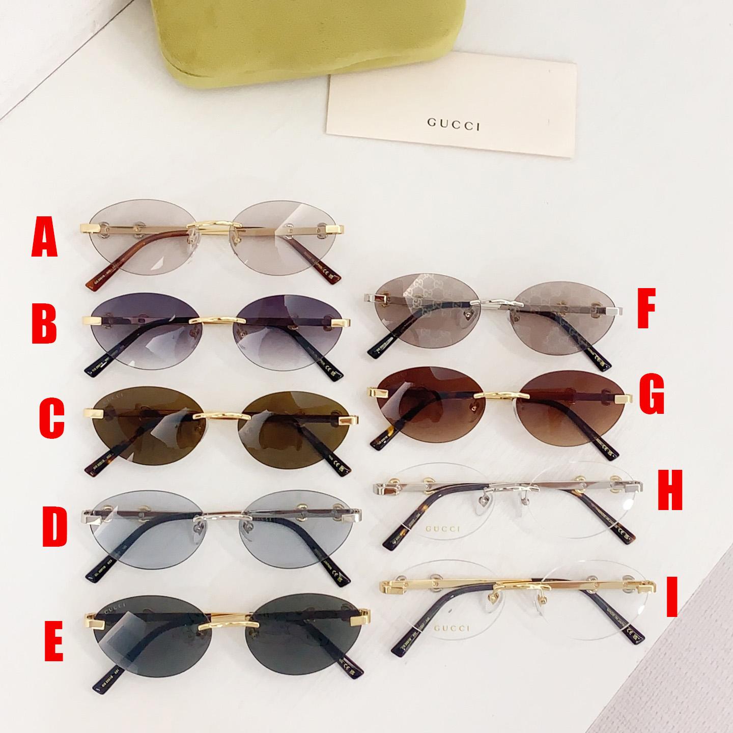 Gucci Frameless Oval Sunglasses - FashionPlug