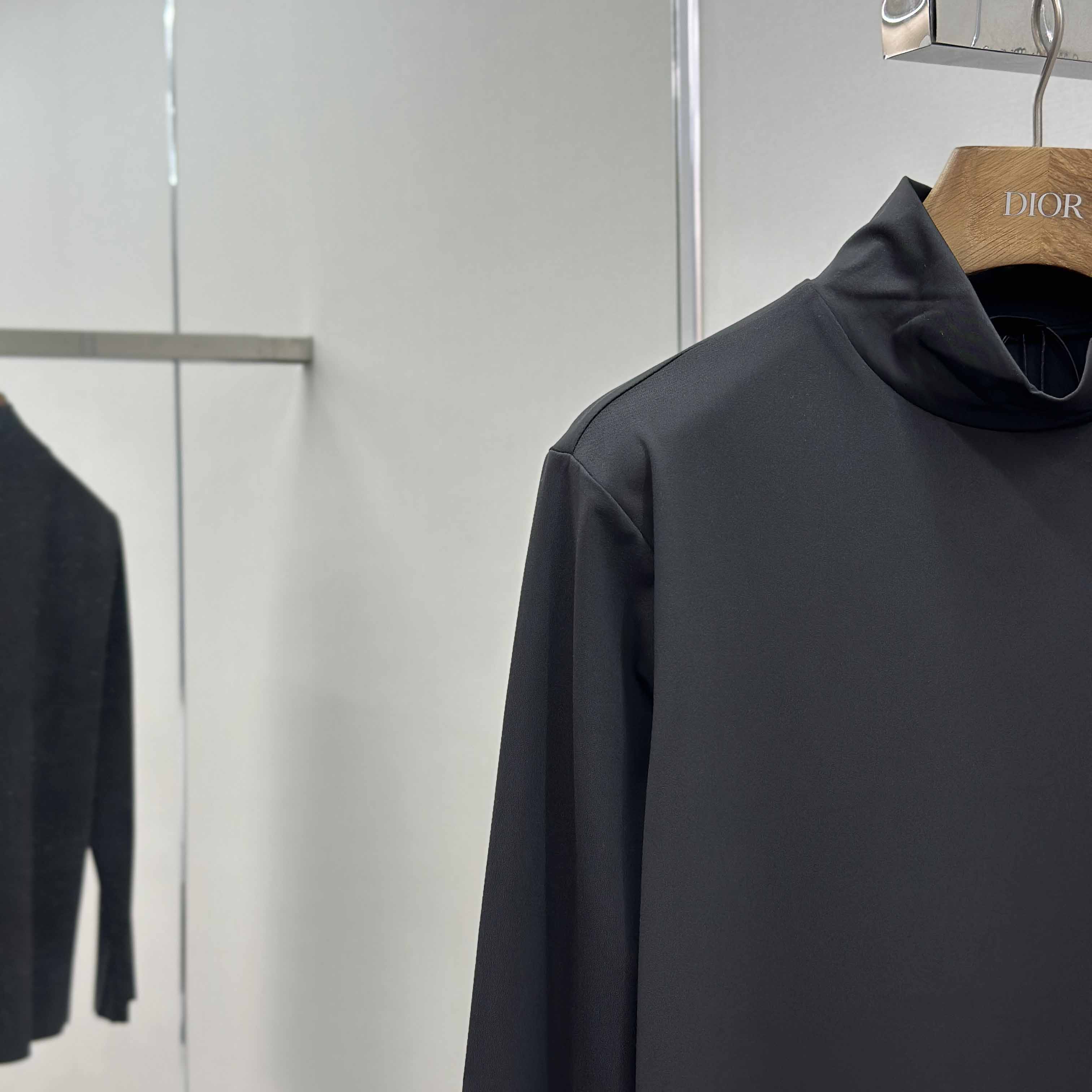 Prada Technical Jersey Mock Turtleneck - FashionPlug