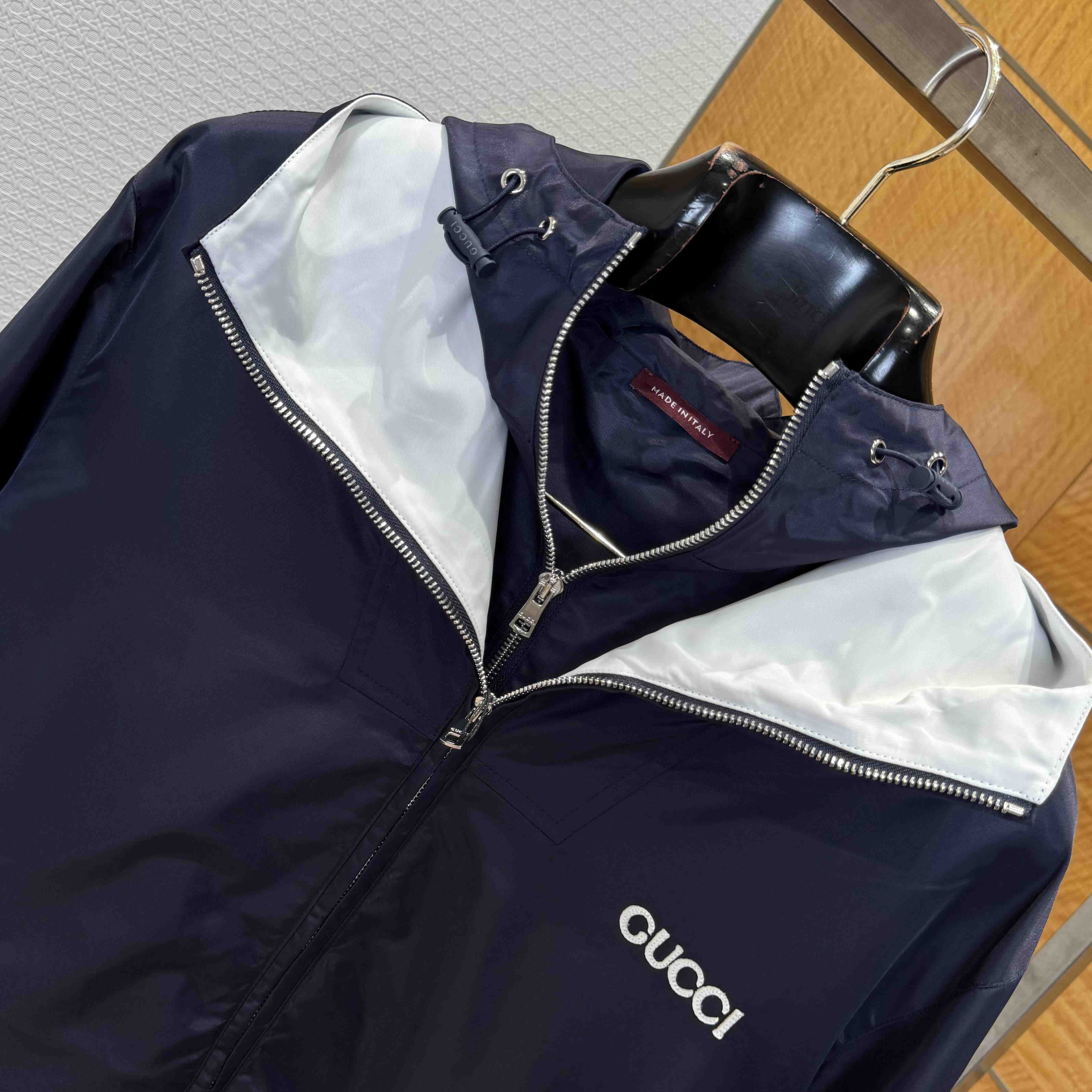 Gucci Nylon Twill Jacket With Patch - FashionPlug