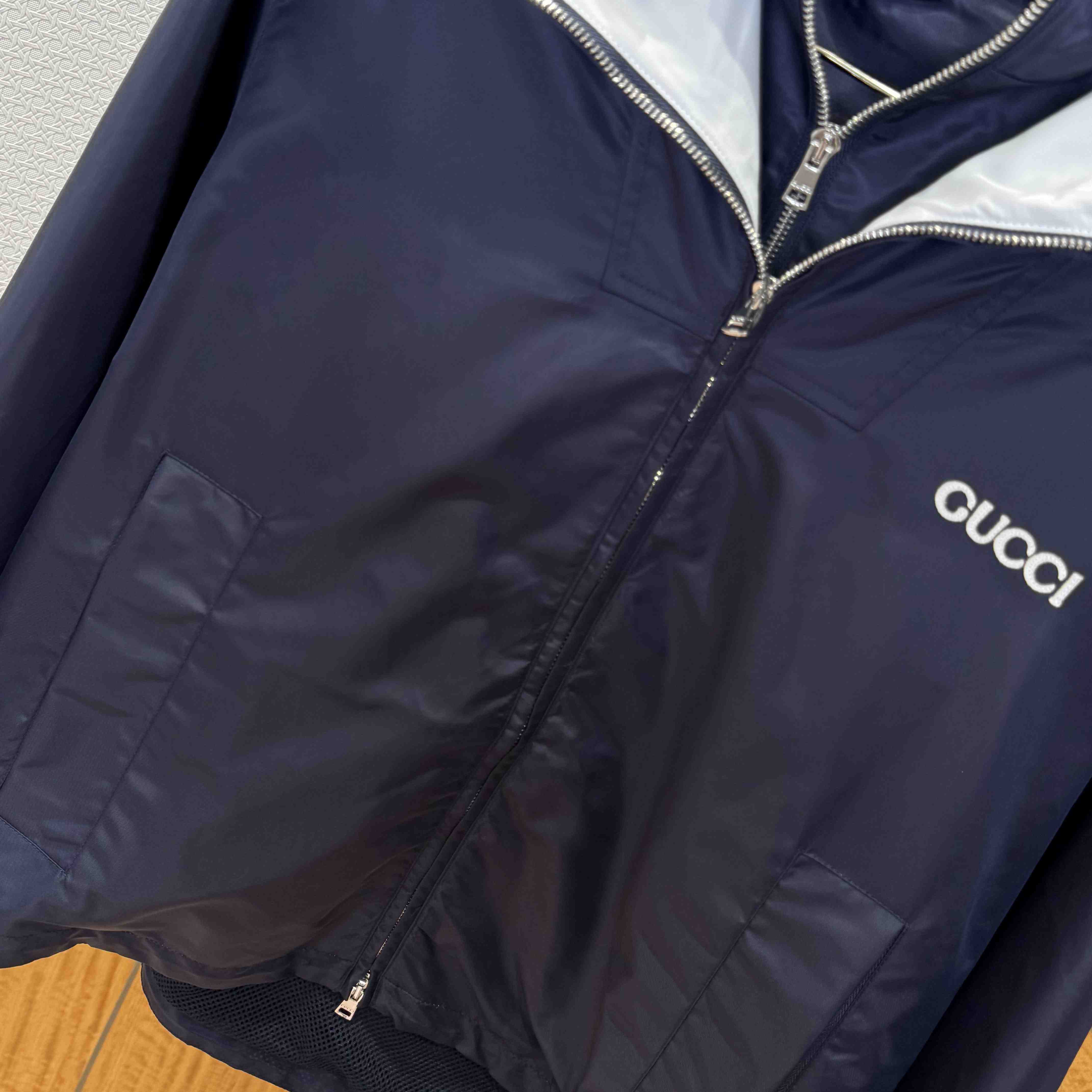 Gucci Nylon Twill Jacket With Patch - FashionPlug