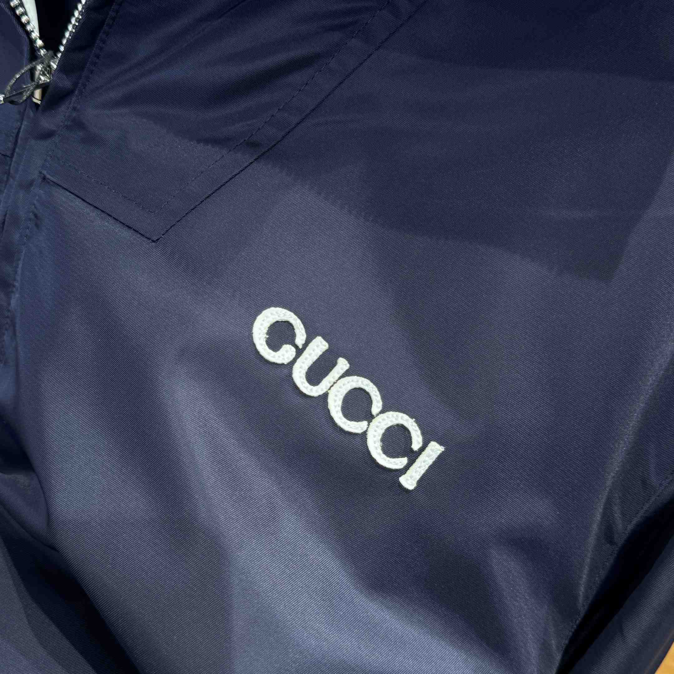 Gucci Nylon Twill Jacket With Patch - FashionPlug
