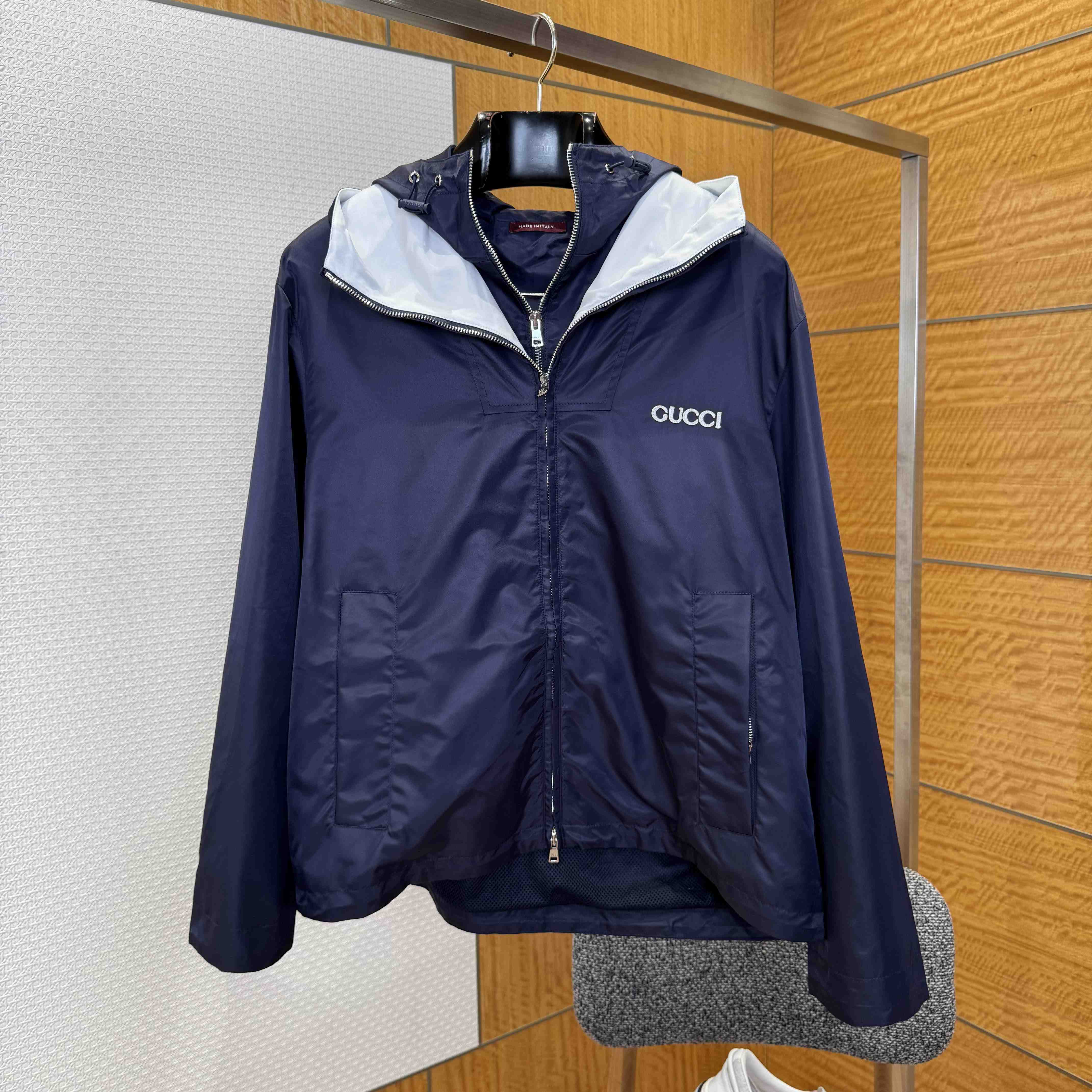 Gucci Nylon Twill Jacket With Patch - FashionPlug