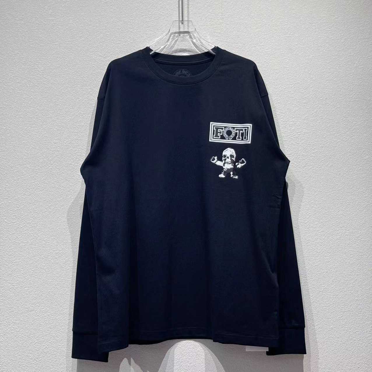 Chrome Hearts Foti Multi Teeter Harris Logo Long Sleeve Tee Shirt Black - FashionPlug
