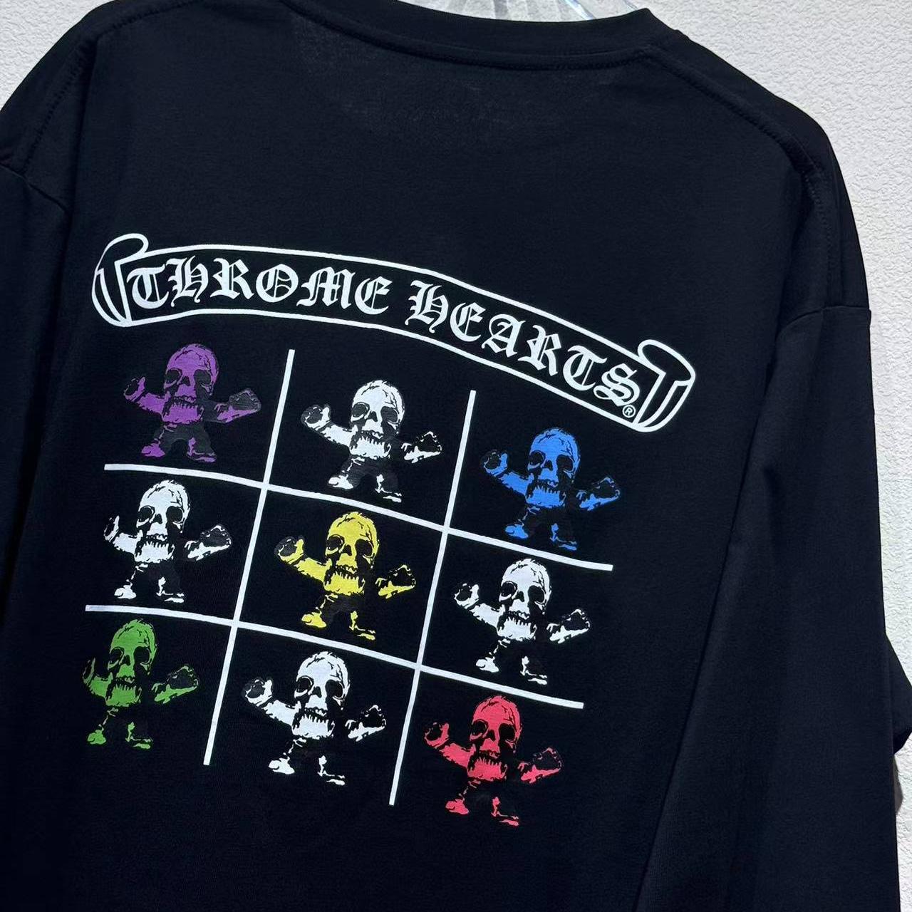 Chrome Hearts Foti Multi Teeter Harris Logo Long Sleeve Tee Shirt Black - FashionPlug
