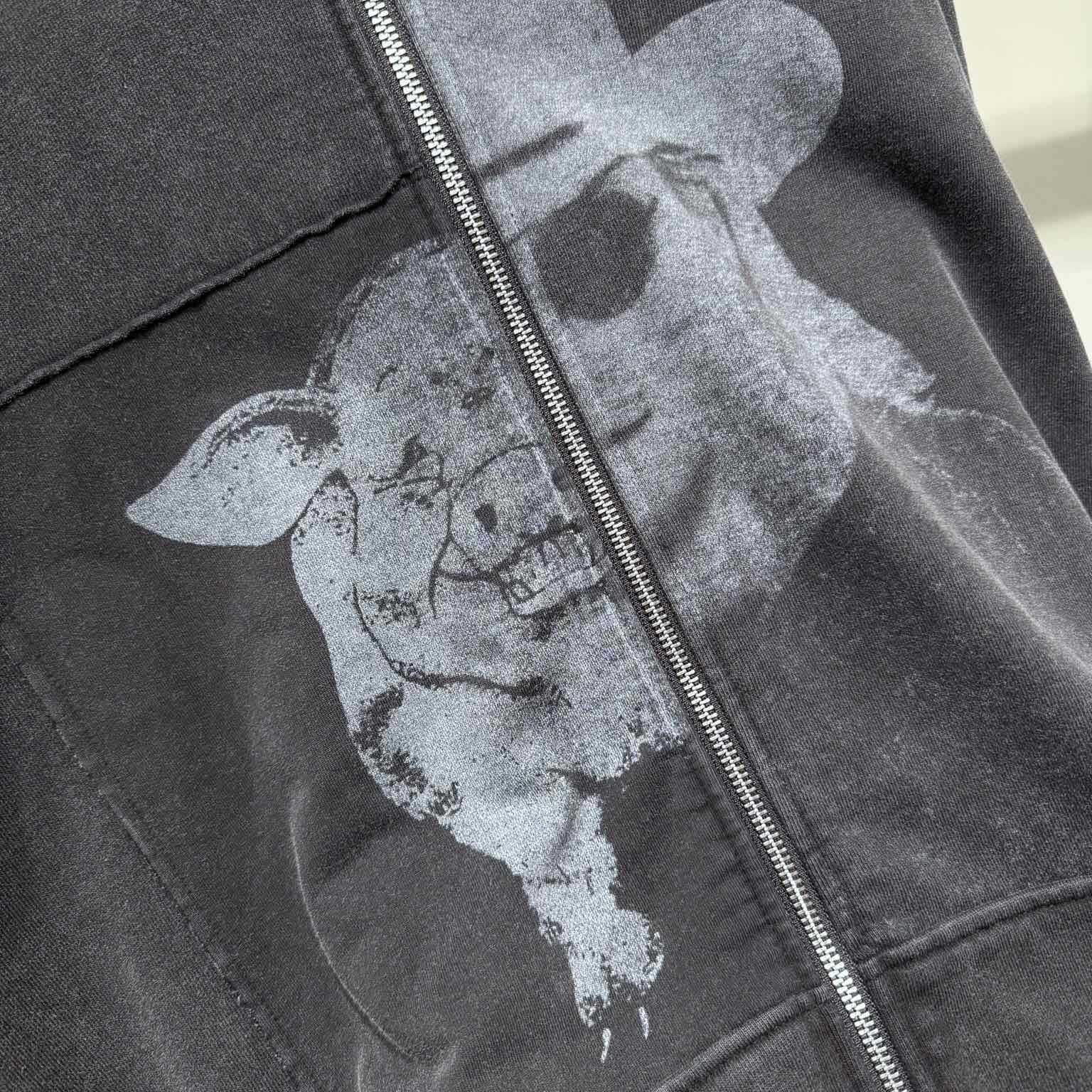 Enfants Riches Deprimes Pig Allen Zip Hoodie  - FashionPlug