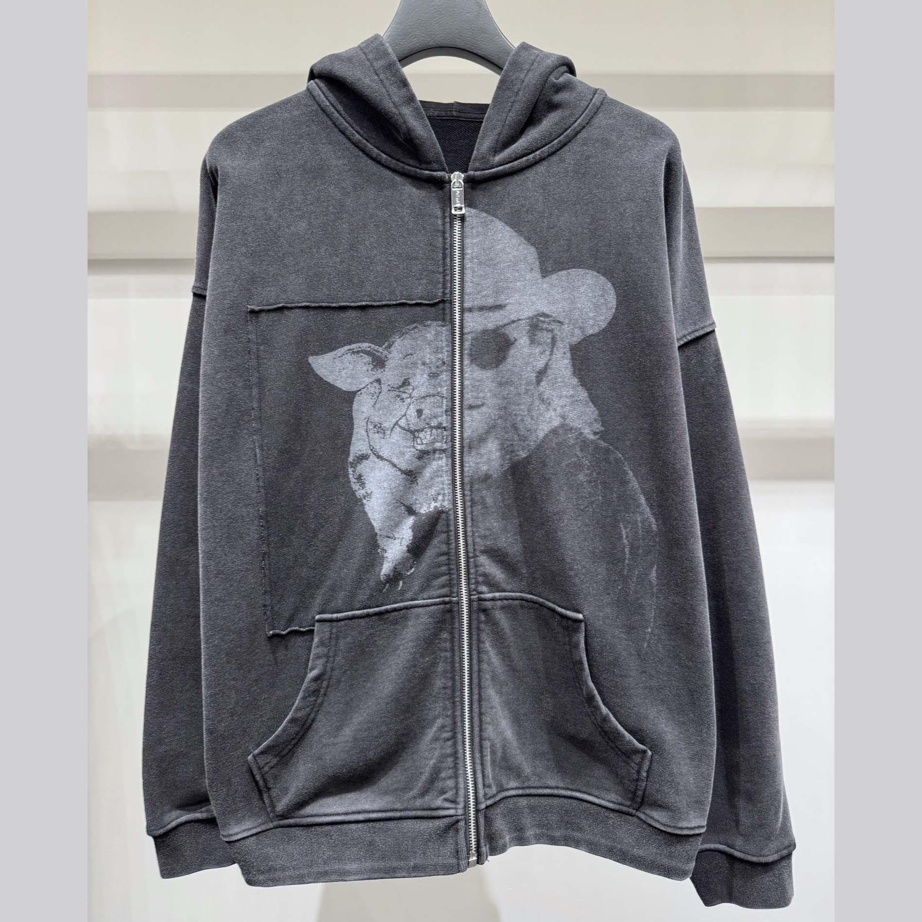 Enfants Riches Deprimes Pig Allen Zip Hoodie  - FashionPlug