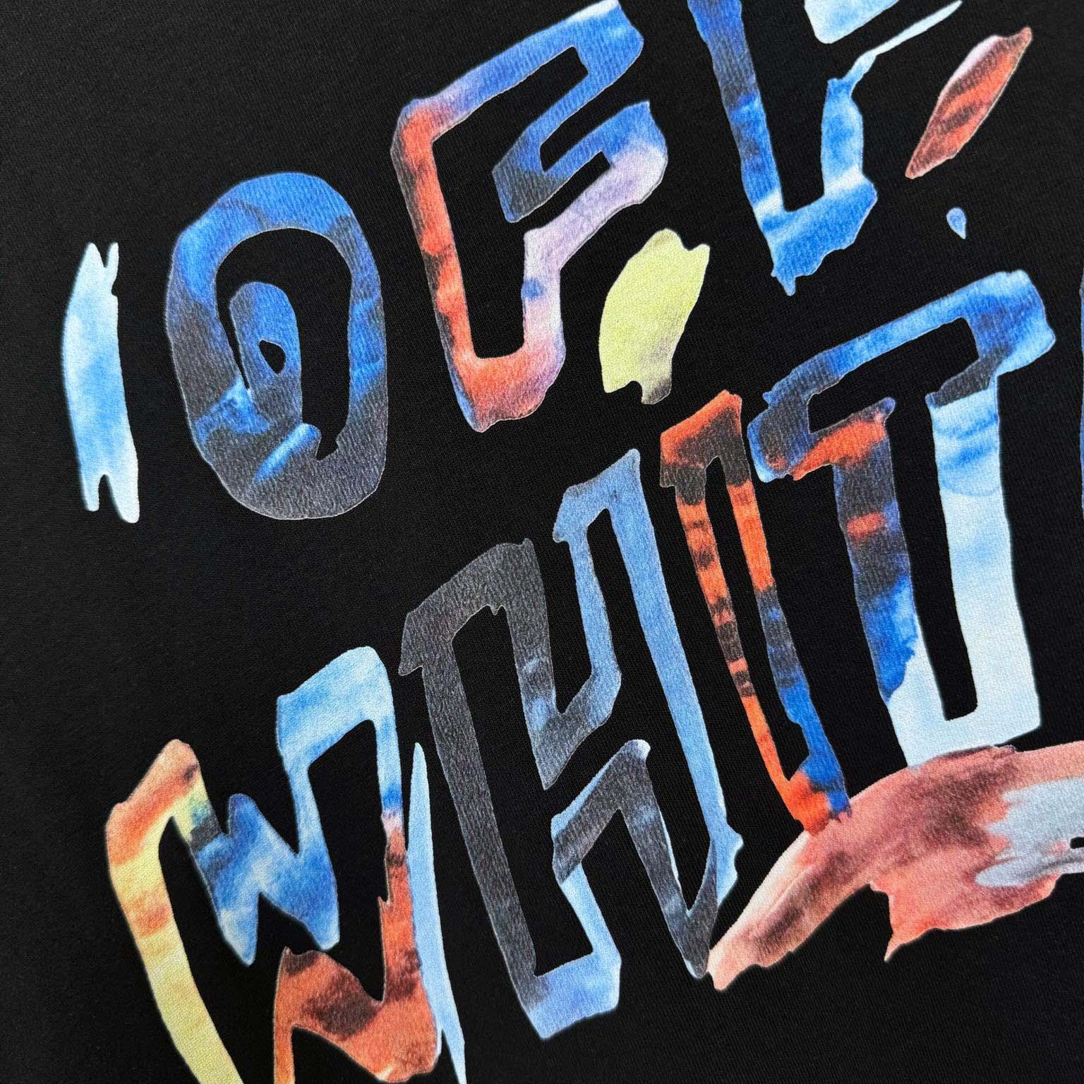 Off-White Boys Watercolour T-Shirt In Black - FashionPlug
