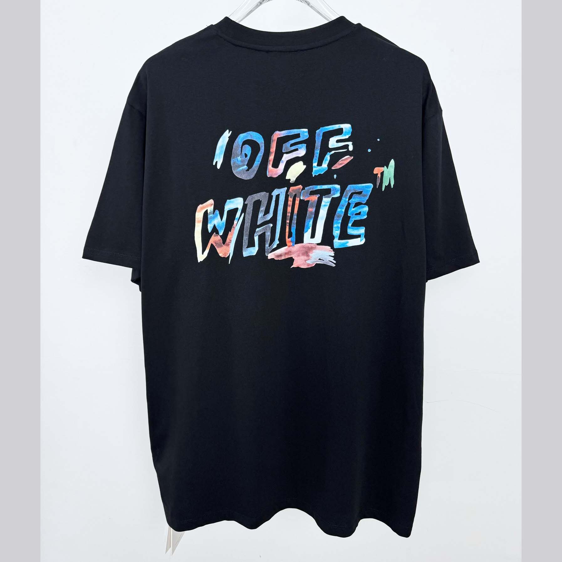 Off-White Boys Watercolour T-Shirt In Black - FashionPlug