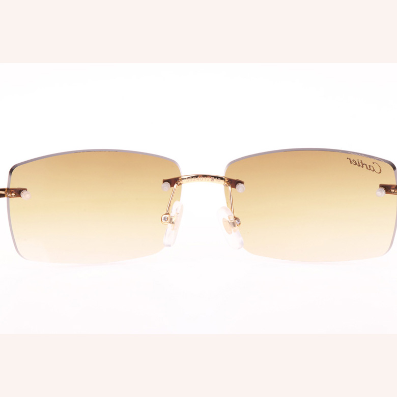 Cartier CT_3524012 Green Wood Sunglasses In Gold Brown - FashionPlug