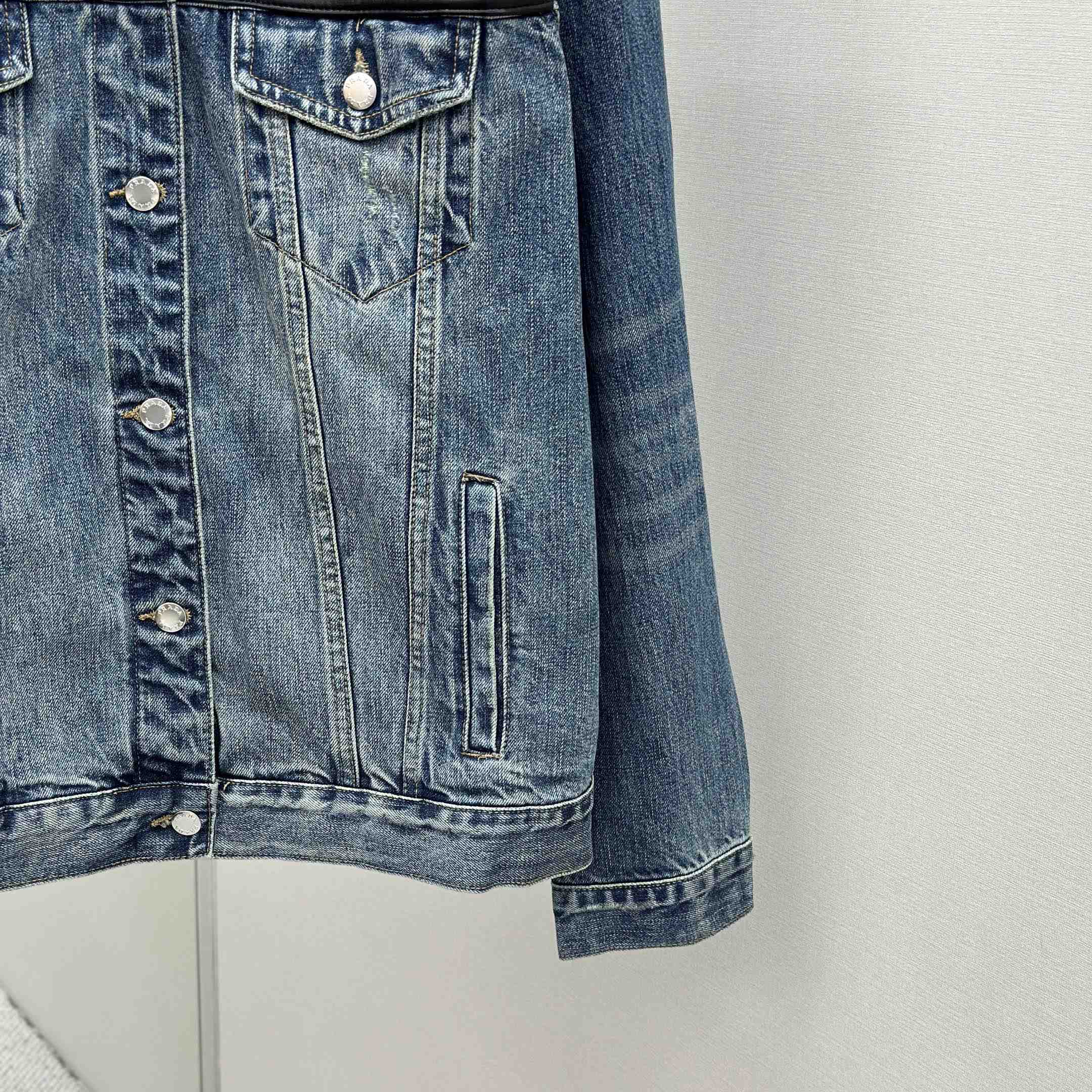 Prada Denim And Leather Jacket - FashionPlug