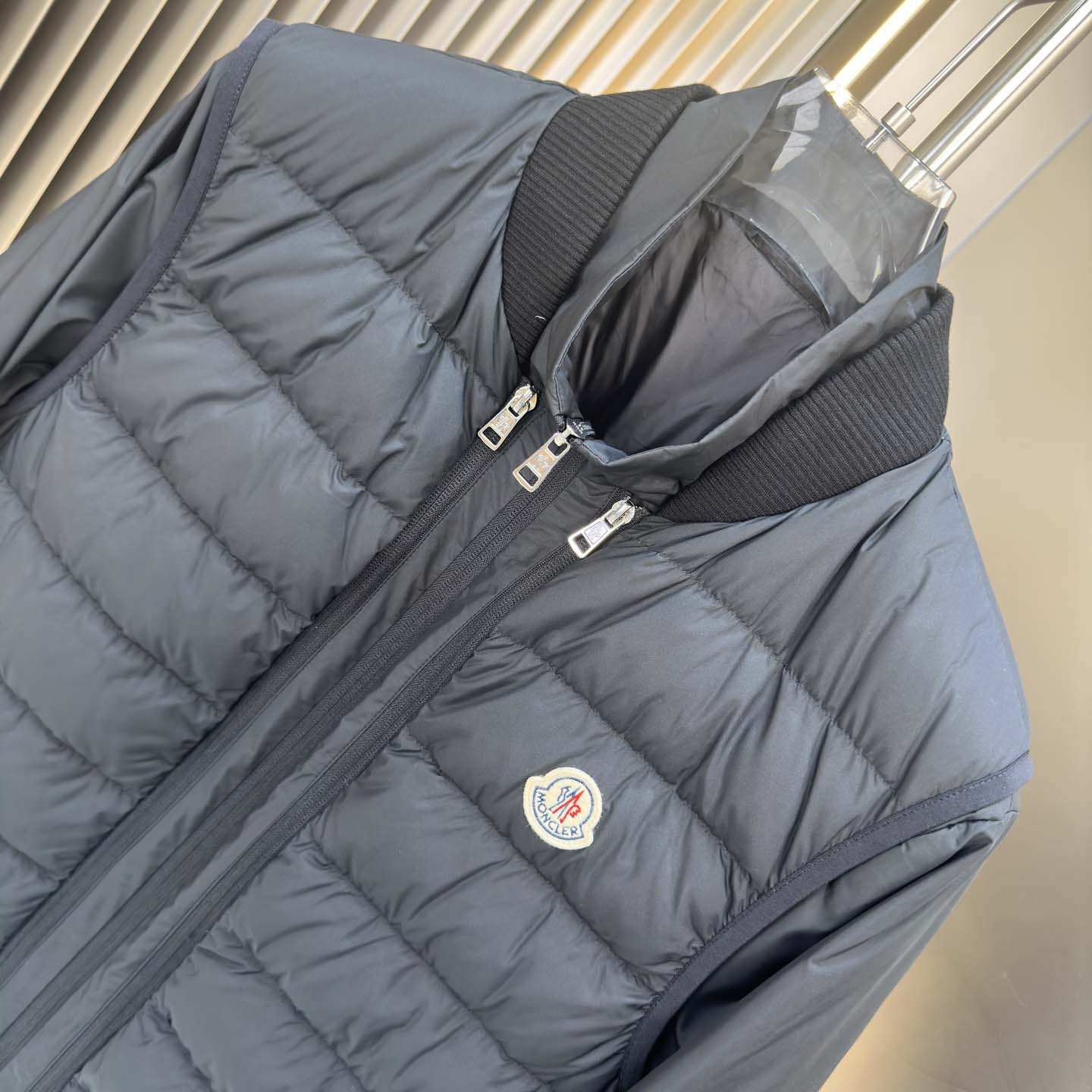 Moncler Black Verney 3-in-1 Short Jacket & Down Vest Set - FashionPlug