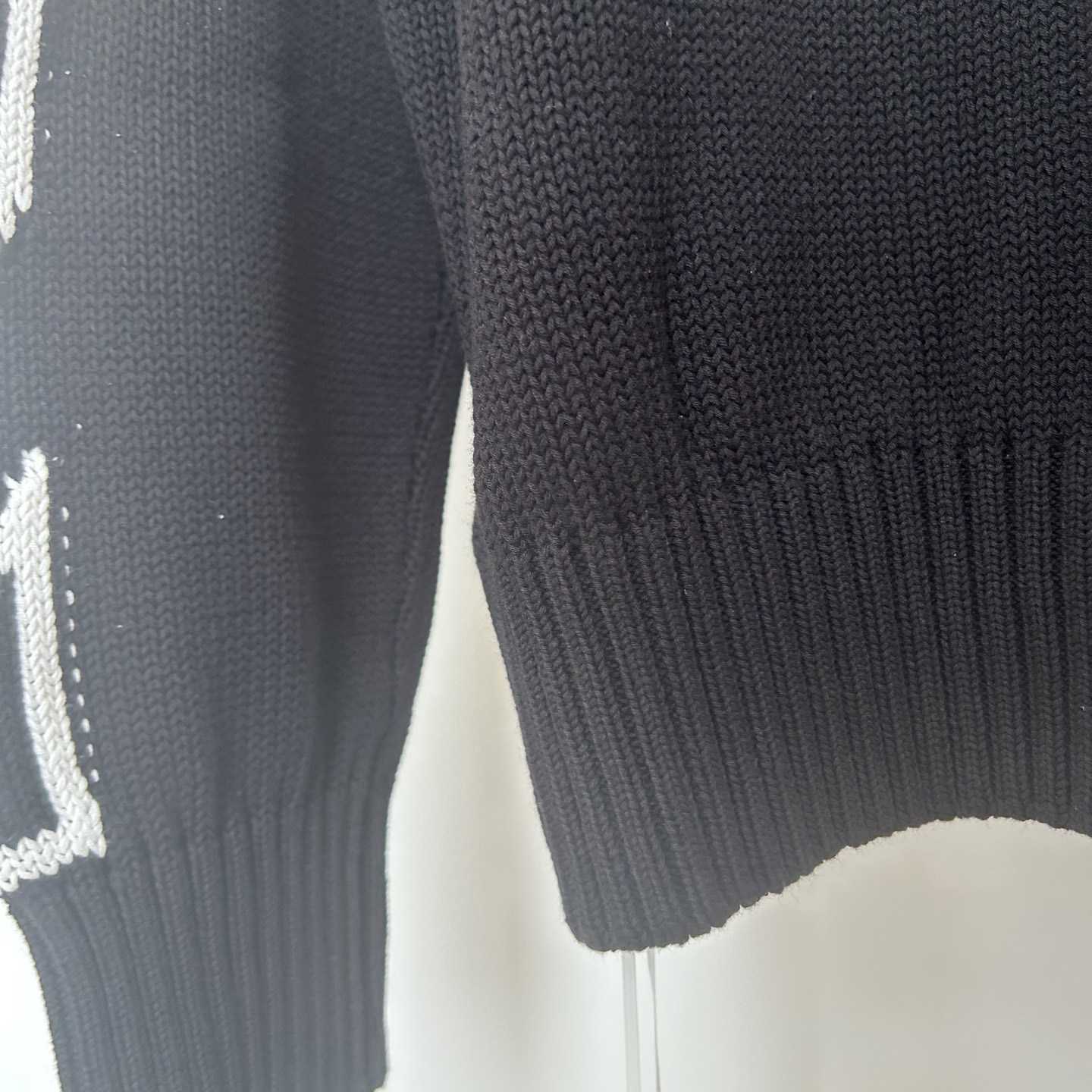 Off-White Diag Outline Knit Crewneck 'Black/White' - FashionPlug