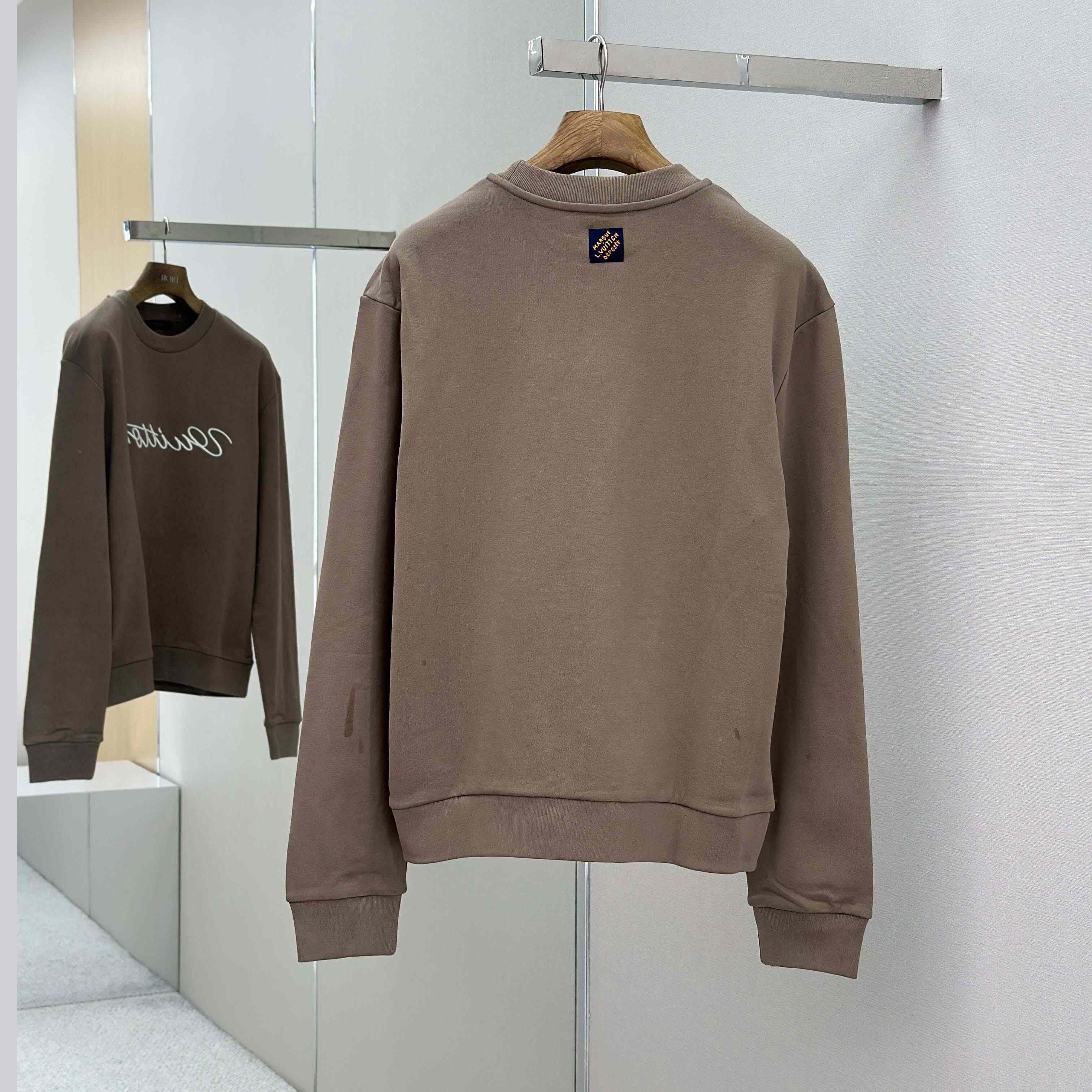 Louis Vuitton Embroidered Cotton Crewneck   1AHEFU - FashionPlug