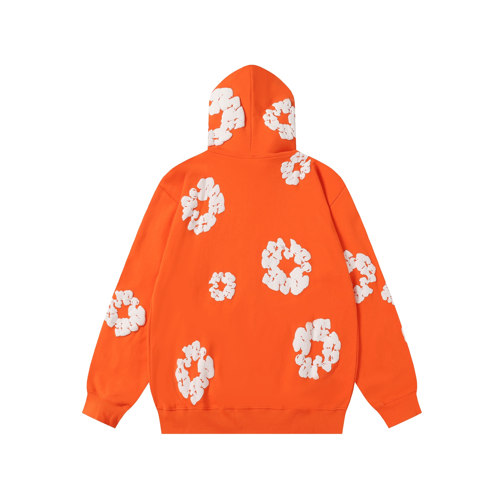 Denim Tears Cotton Wreath Zip Hoodie Orange - FashionPlug