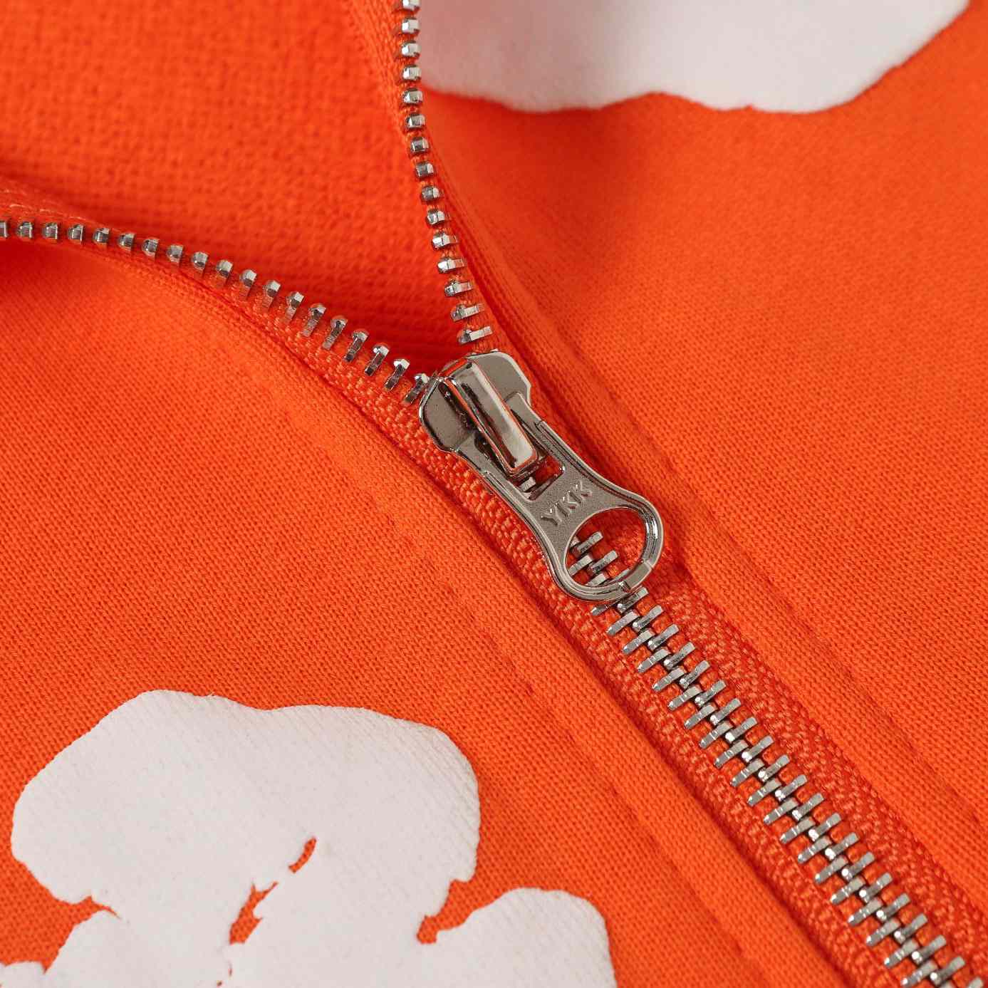 Denim Tears Cotton Wreath Zip Hoodie Orange - FashionPlug