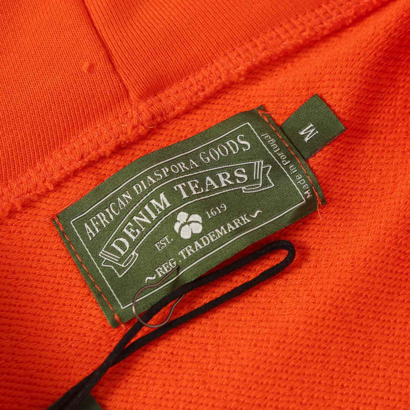 Denim Tears Cotton Wreath Zip Hoodie Orange - FashionPlug
