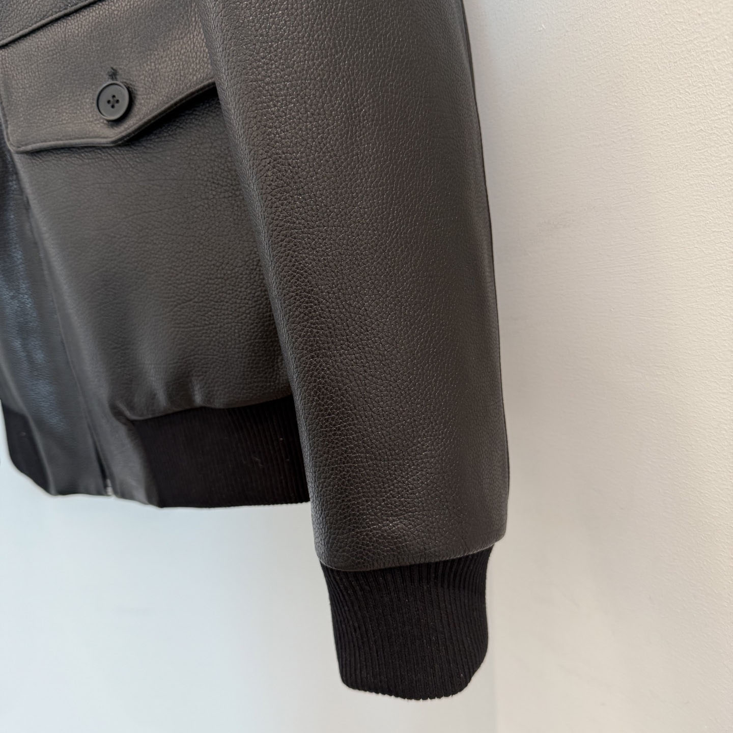Prada Leather Bomber Jacket - FashionPlug