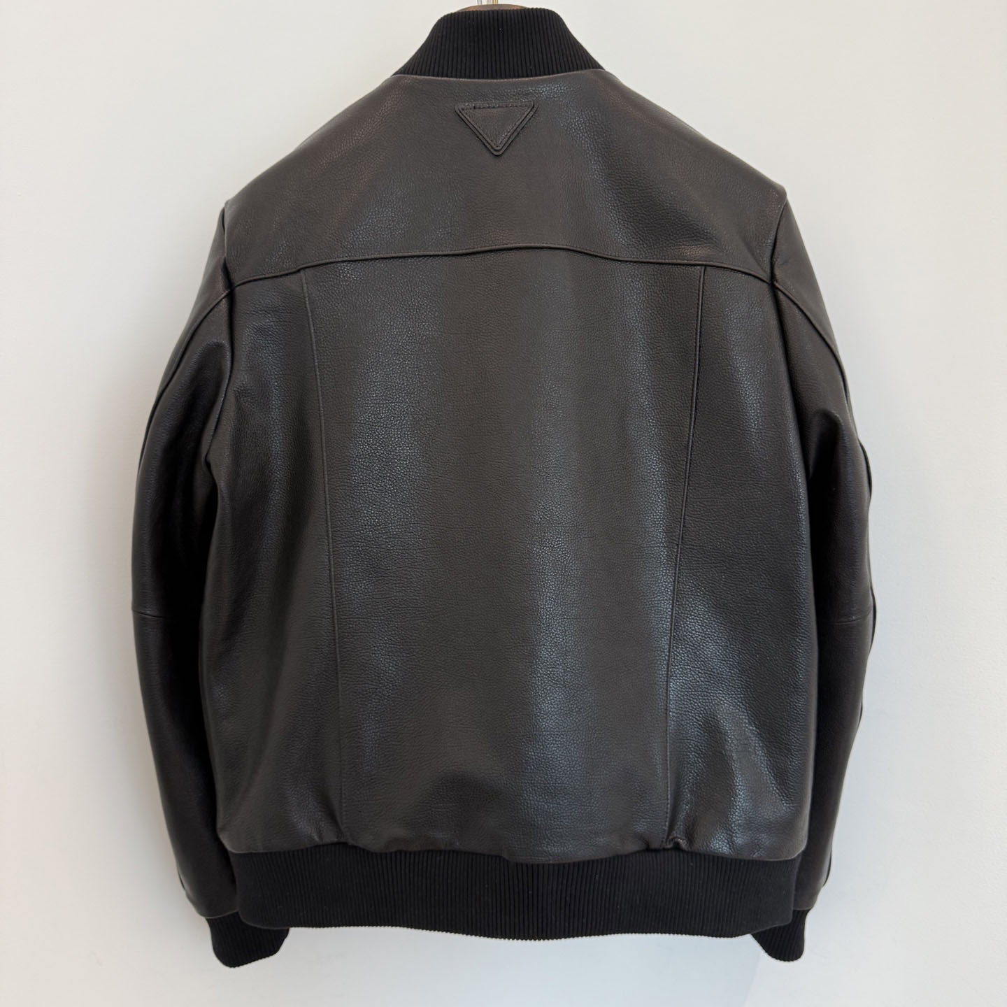Prada Leather Bomber Jacket - FashionPlug
