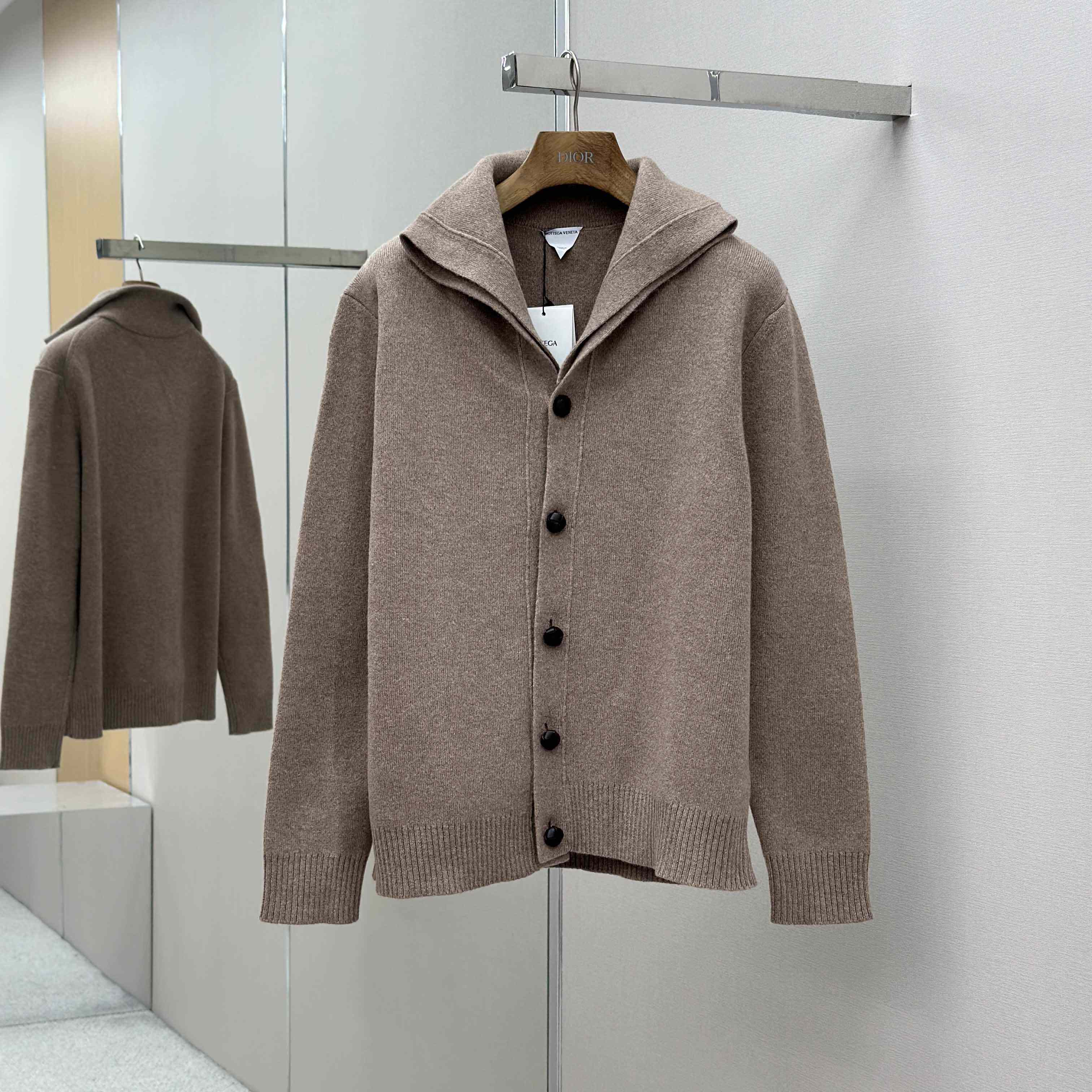 Bottega Veneta Compact Wool Cardigan - FashionPlug