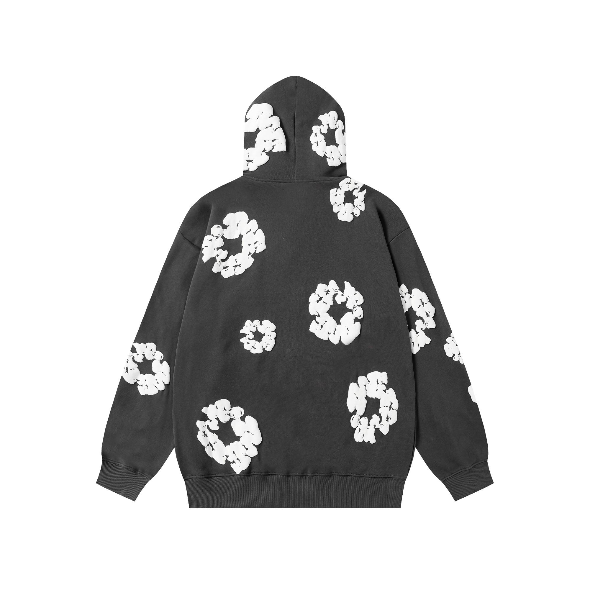 Denim Tears Cotton Wreath Zip Hoodie  - FashionPlug