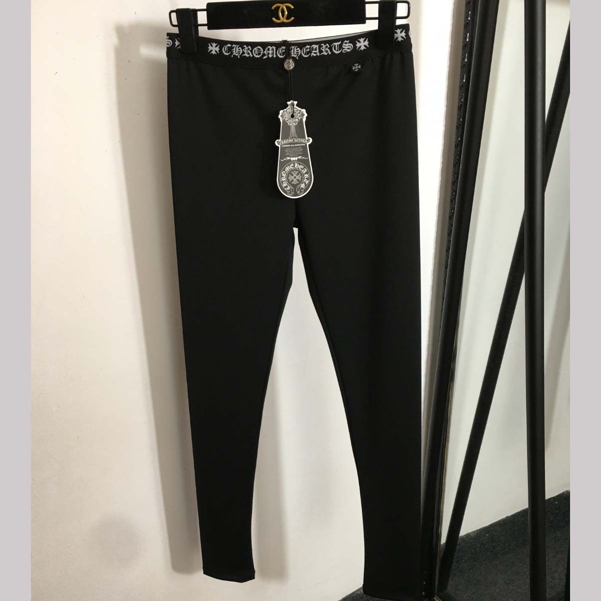 Chrome Hearts Logo Leggings - FashionPlug