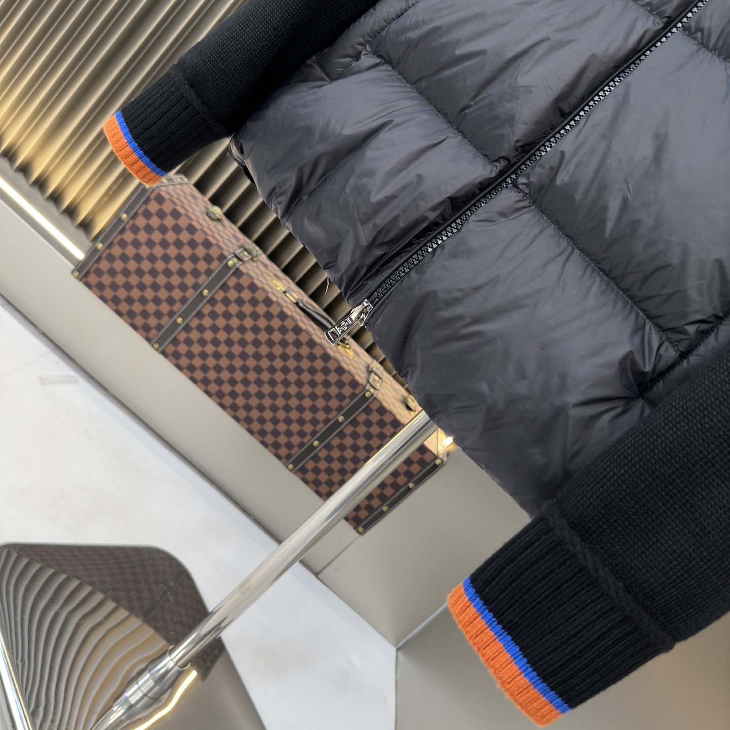 Moncler Padded Wool Zip-Up Cardigan - FashionPlug