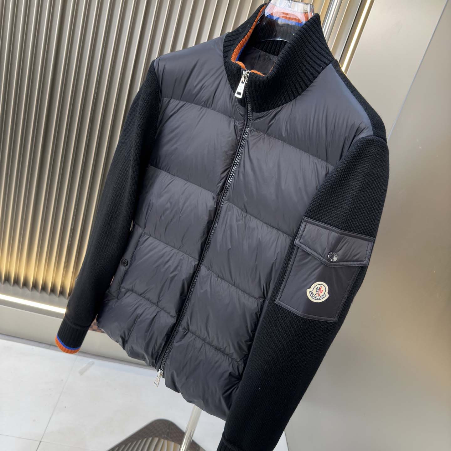 Moncler Padded Wool Zip-Up Cardigan - FashionPlug