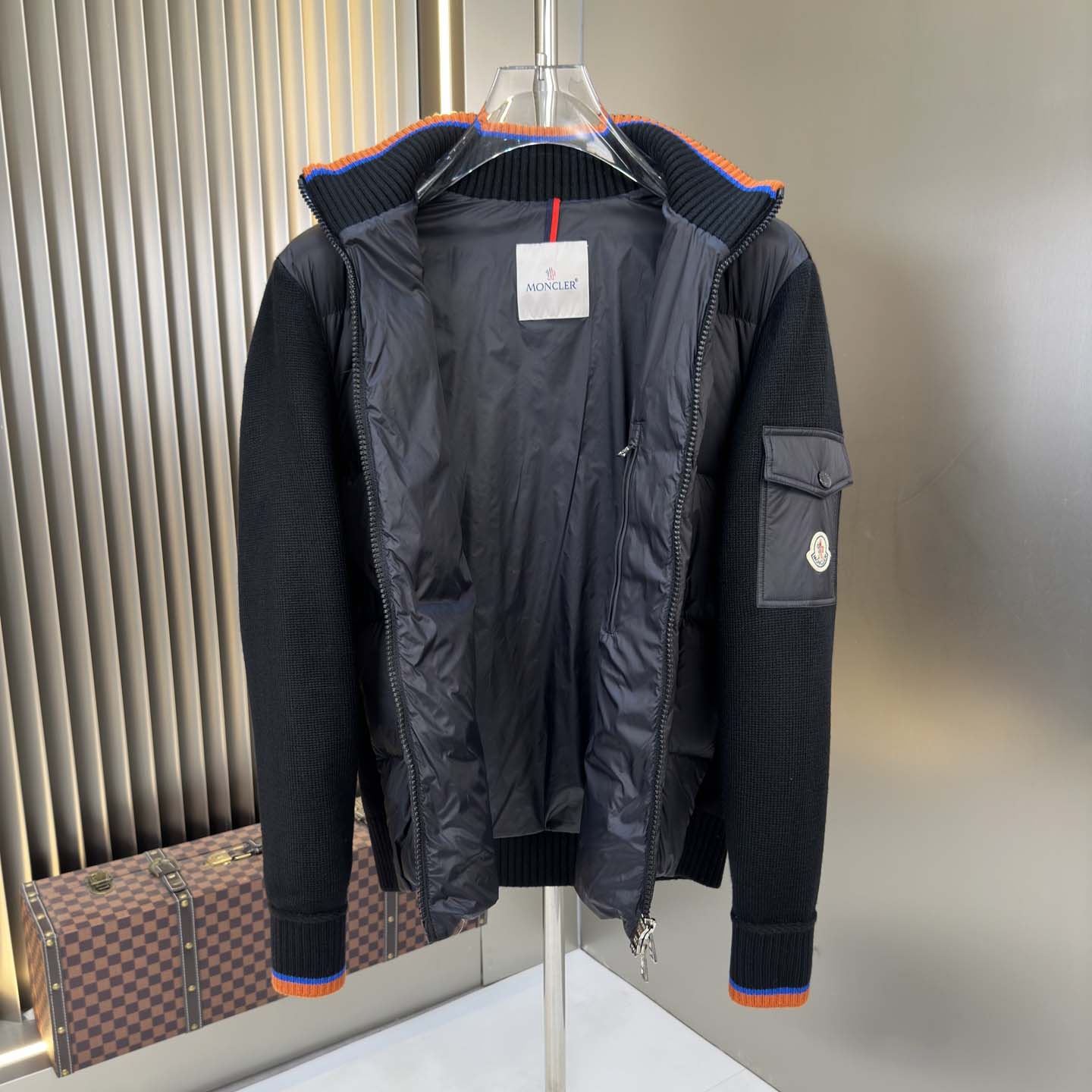 Moncler Padded Wool Zip-Up Cardigan - FashionPlug