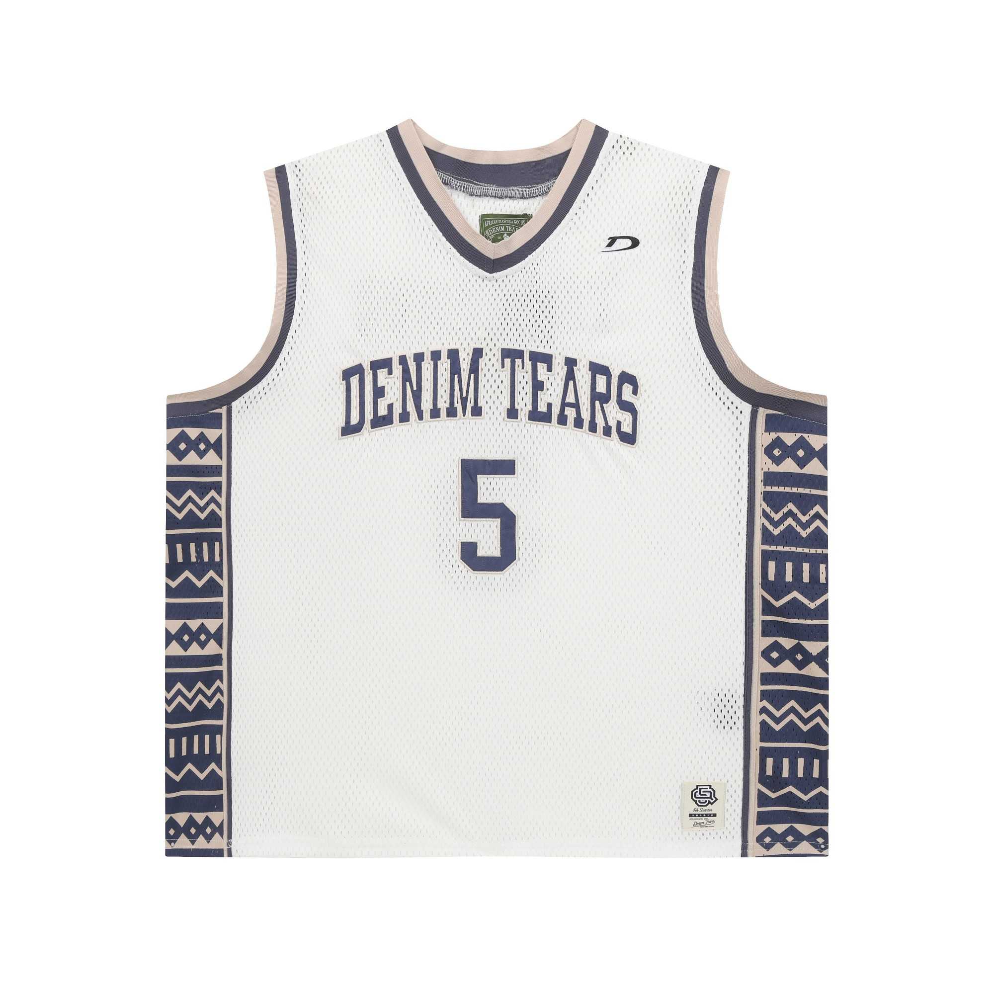 Denim Tears Game Jersey 'White' - FashionPlug
