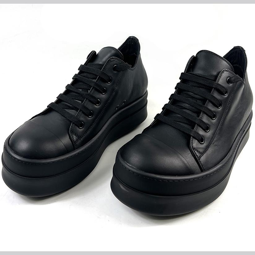 Rick Owens: Black Hollywood Low Sneakers - FashionPlug