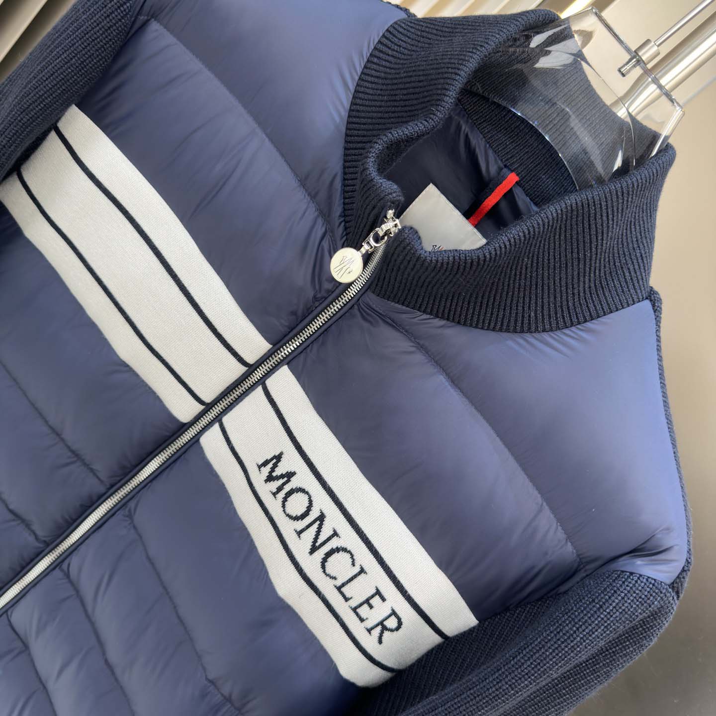 Moncler Color Block Zip Cardigan  - FashionPlug