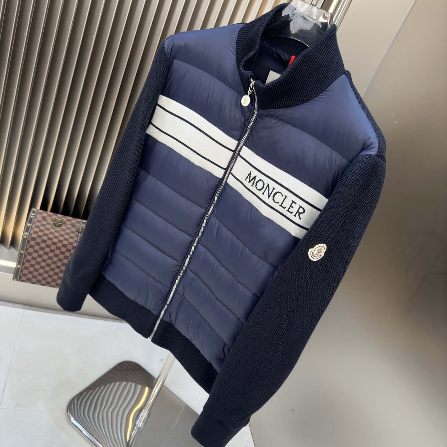 Moncler Color Block Zip Cardigan  - FashionPlug
