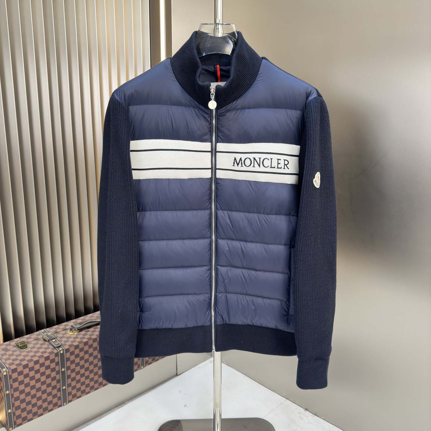 Moncler Color Block Zip Cardigan  - FashionPlug