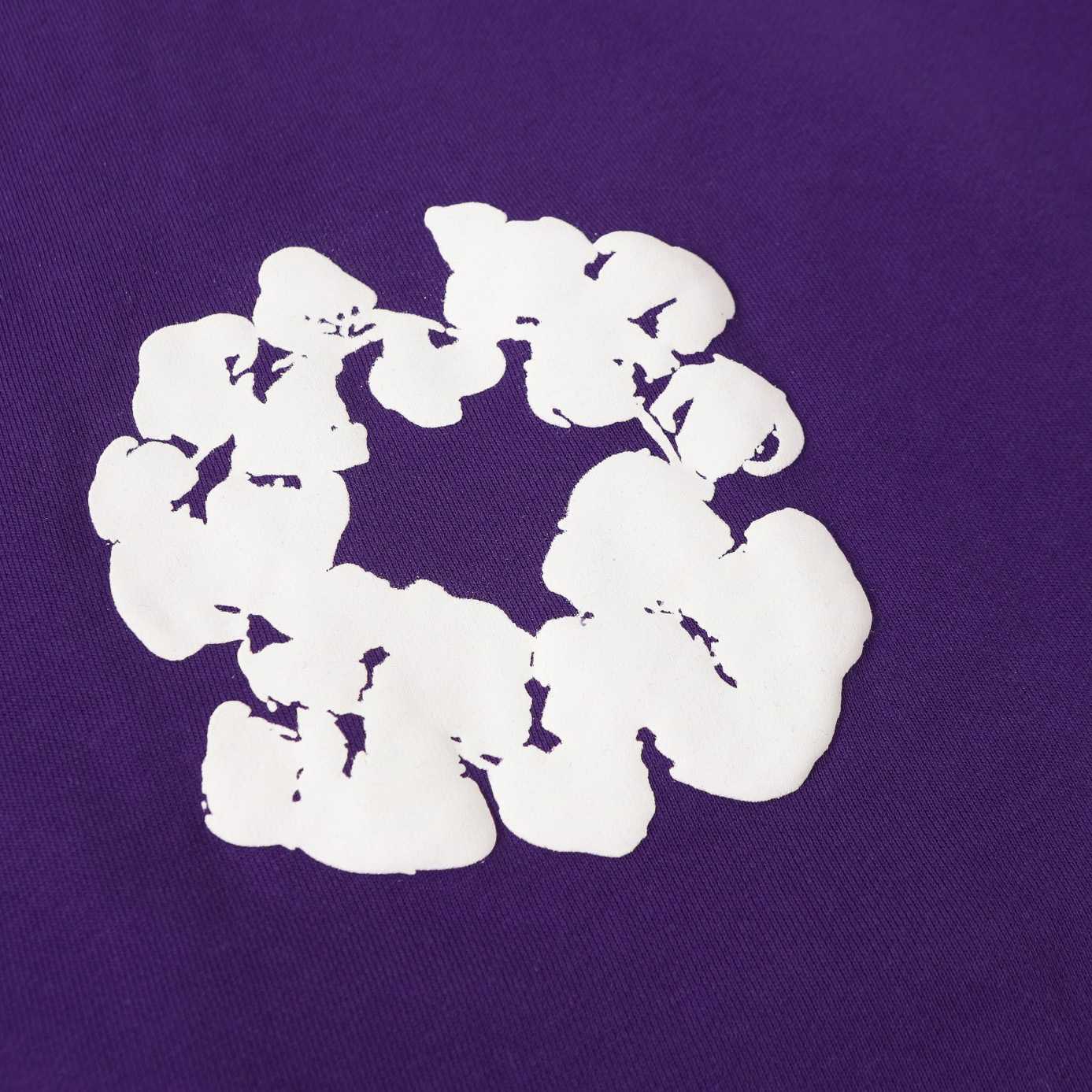 Denim Tears Cotton Wreath Zip Hoodie Purple - FashionPlug