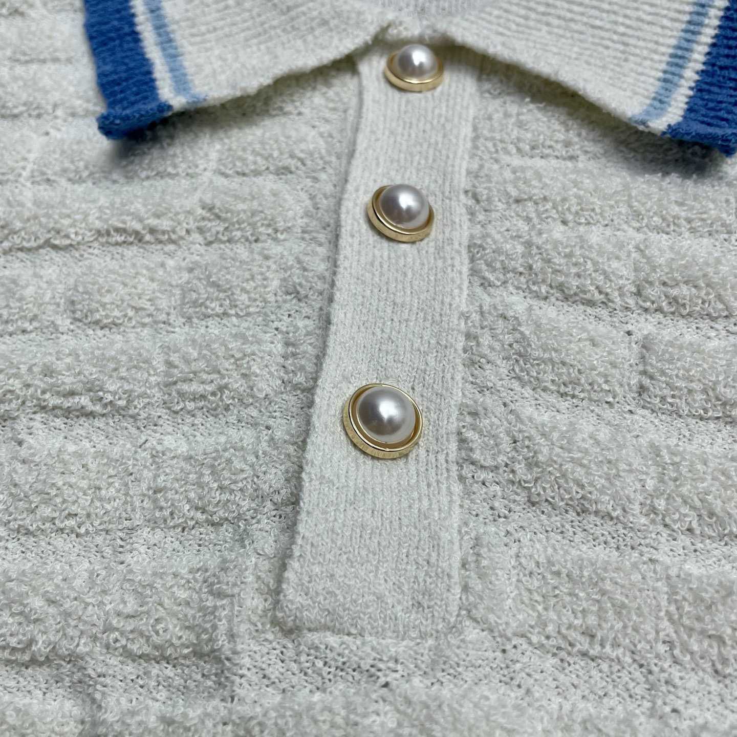 Casablanca Cotton Boucle Polo Shirt   Z6024 - FashionPlug