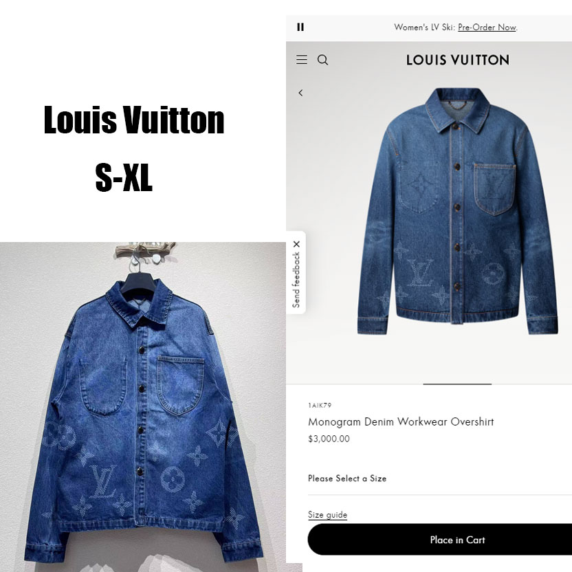 Louis Vuitton Monogram Denim Workwear Overshirt   1AIK79 - FashionPlug
