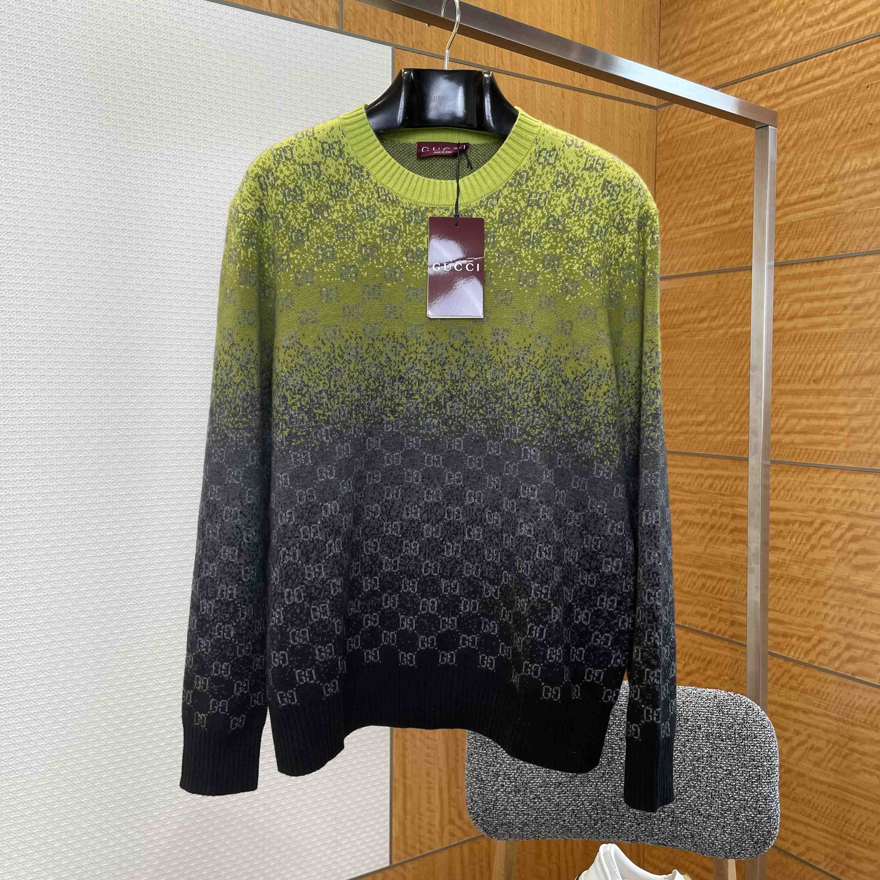 Gucci GG Wool Cashmere Jacquard Sweater - FashionPlug