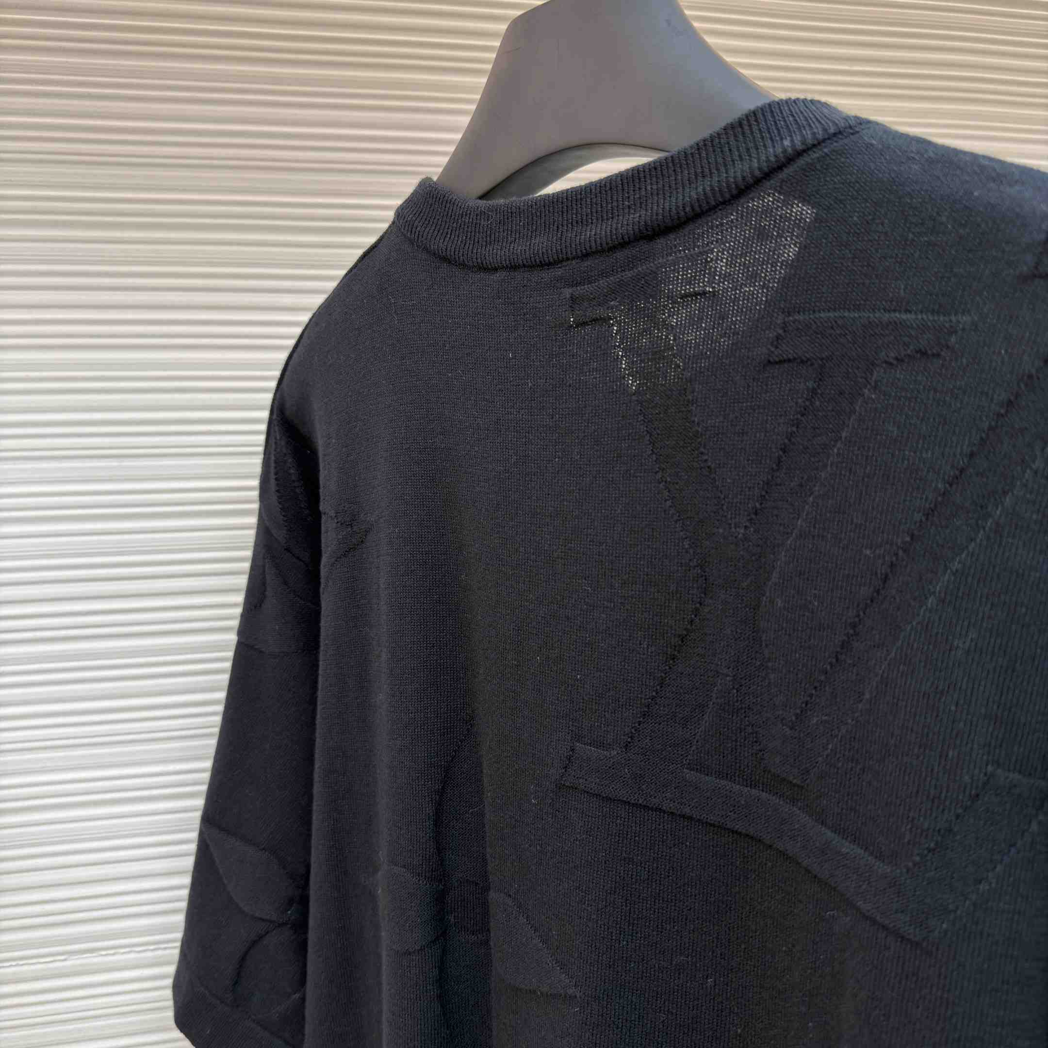 Louis Vuitton Monogram Short-Sleeved Cotton Crewneck    - FashionPlug