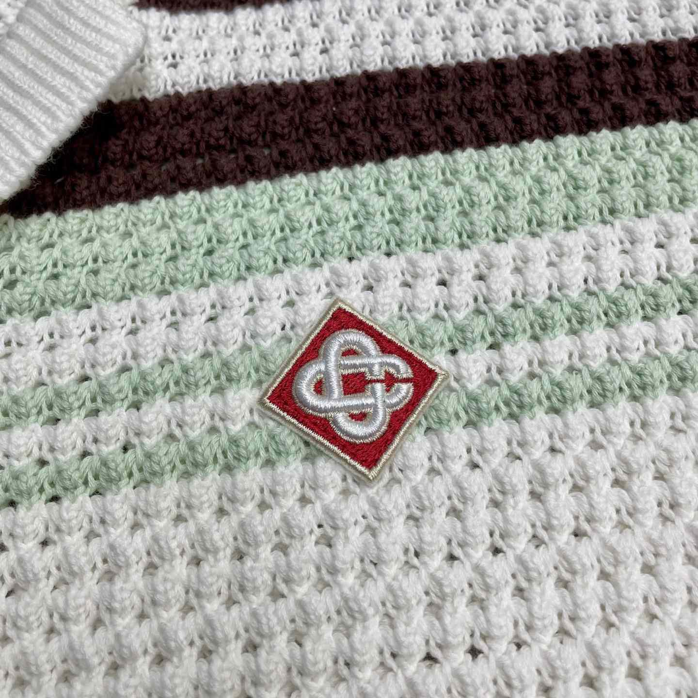 Casablanca Cotton Tennis Short Sleeve Crochet Shirt    Z6033 - FashionPlug