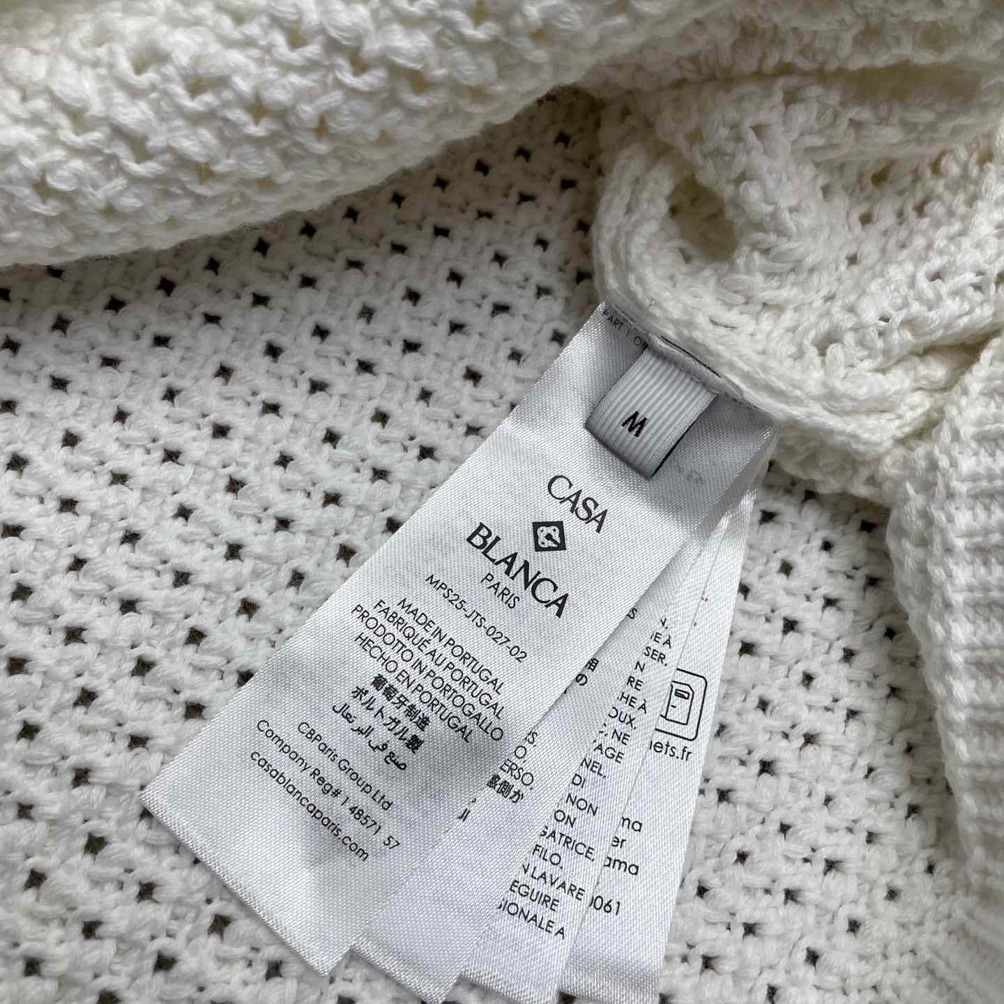 Casablanca Cotton Tennis Short Sleeve Crochet Shirt    Z6033 - FashionPlug