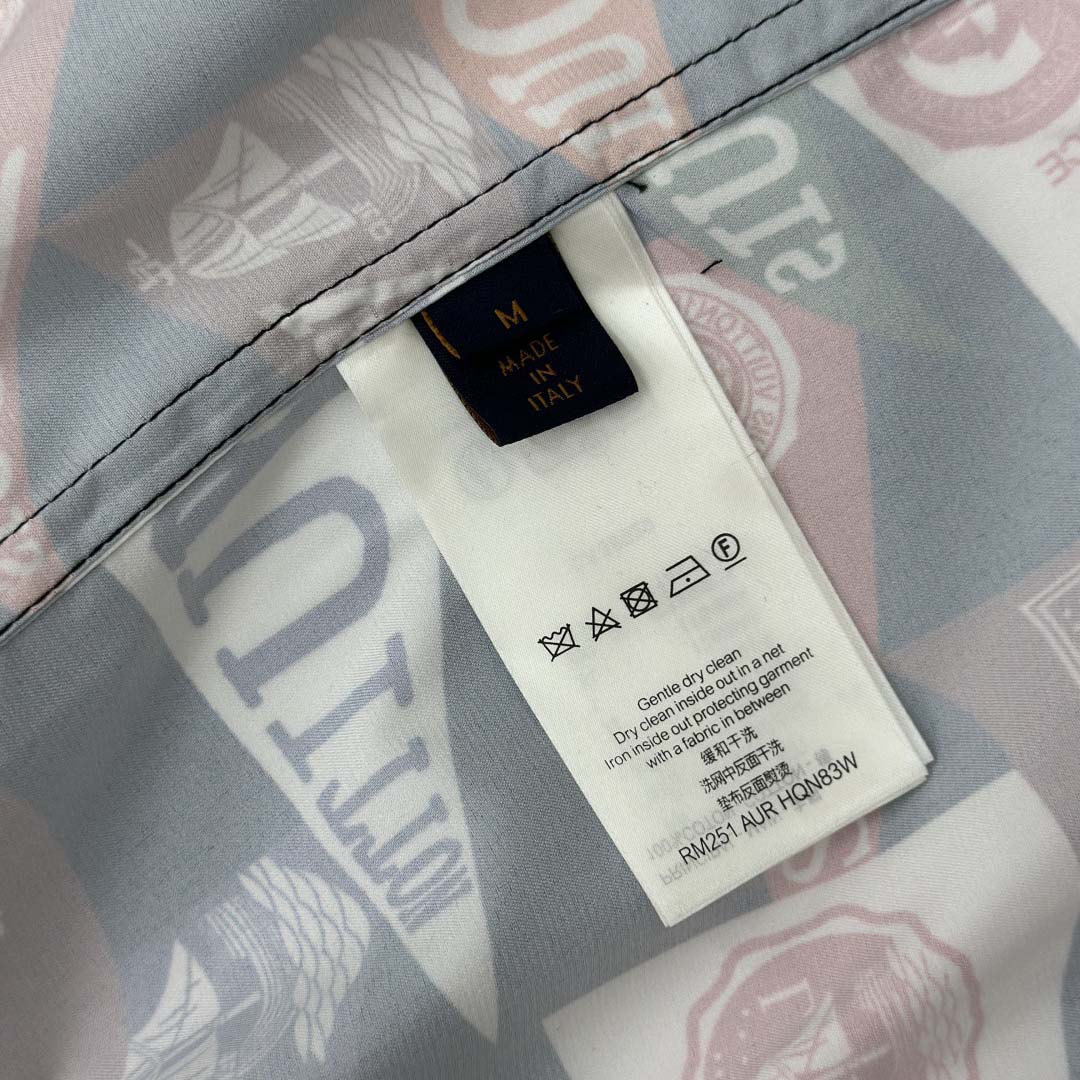 Louis Vuitton Printed Short-Sleeved Silk-Blend Shirt   1AIKBH - FashionPlug
