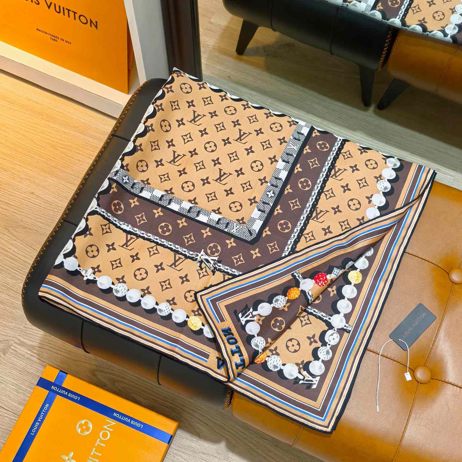 Louis Vuitton Dandy Monogram Silk Square   M94848 - FashionPlug