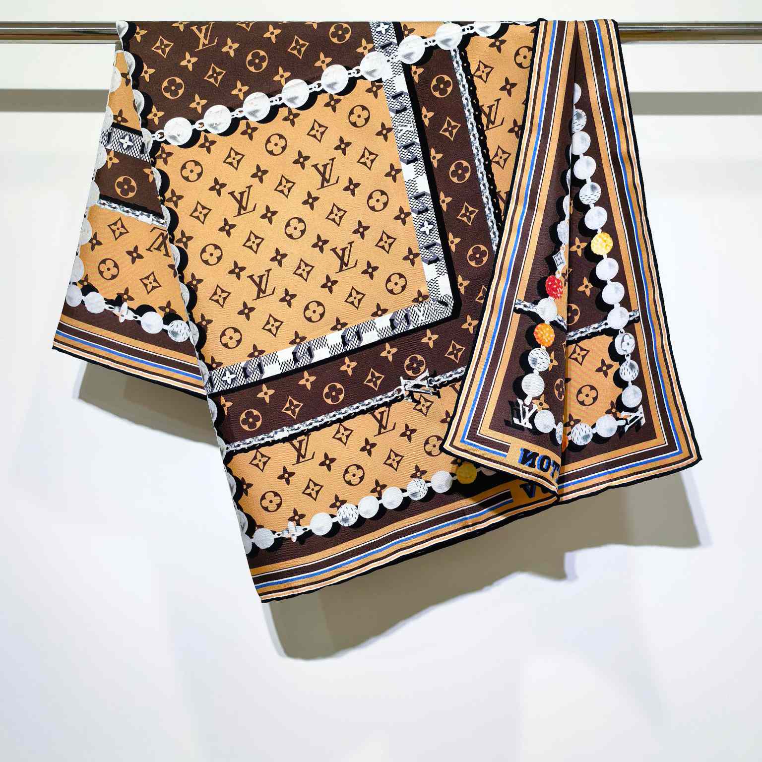 Louis Vuitton Dandy Monogram Silk Square   M94848 - FashionPlug
