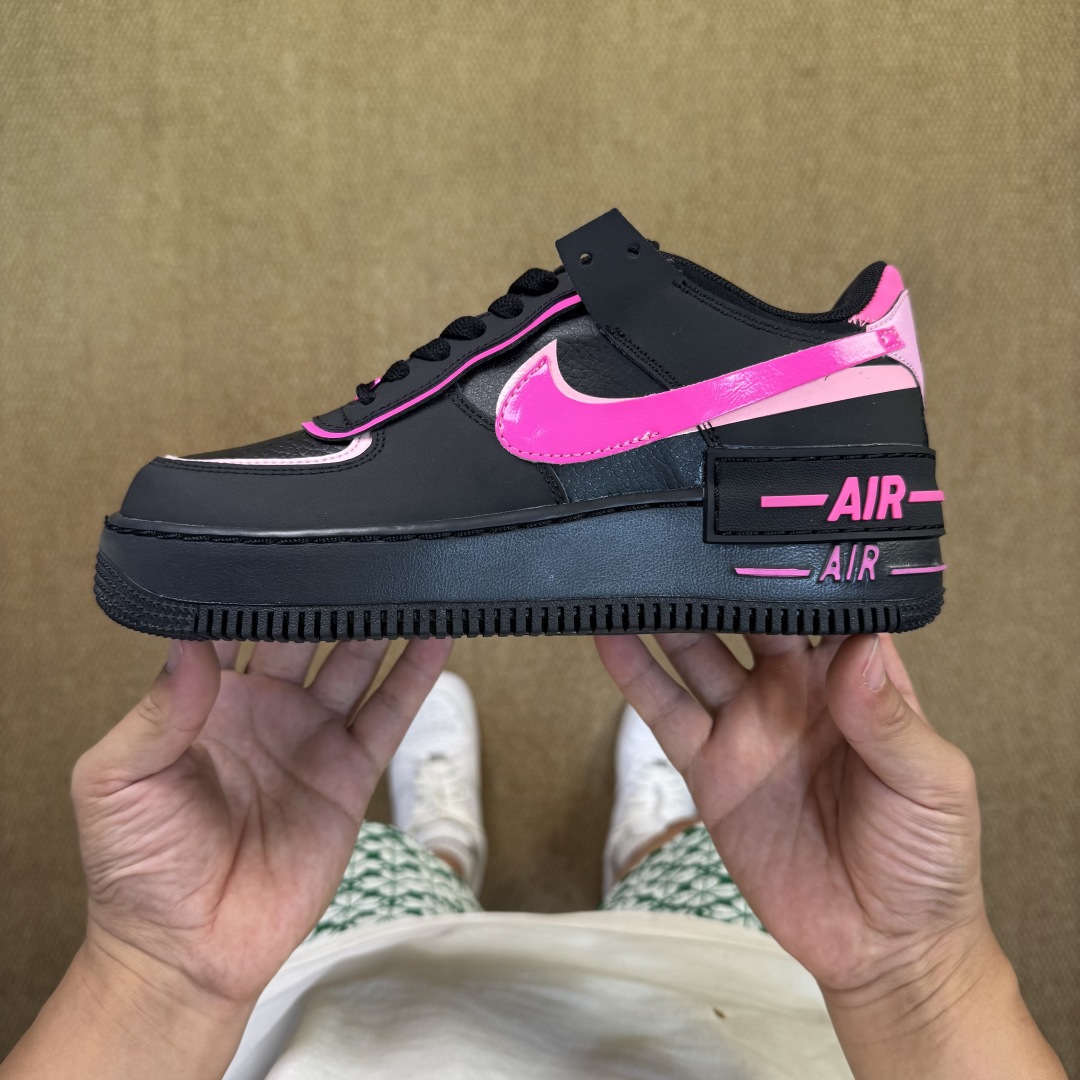 Nike Air Force 1 Shadow “Black Pink Swoosh” CI0919-006 - FashionPlug
