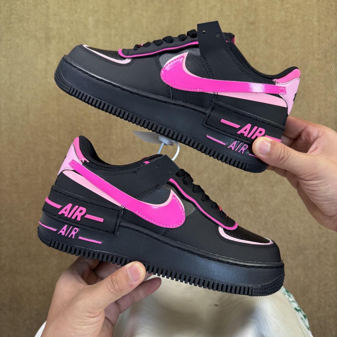Nike Air Force 1 Shadow “Black Pink Swoosh” CI0919-006 - FashionPlug