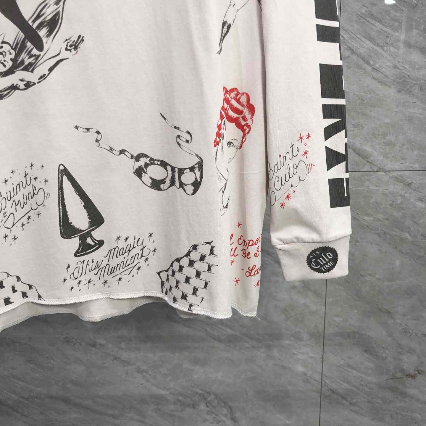 Saint Michael x Alexis Ross ALX LS Tee Drawing  - FashionPlug