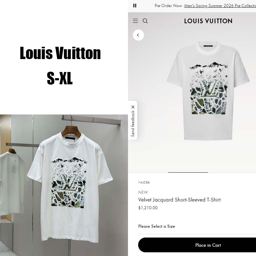 Louis Vuitton Monogram Short-Sleeved Crewneck   1AIJZT - FashionPlug