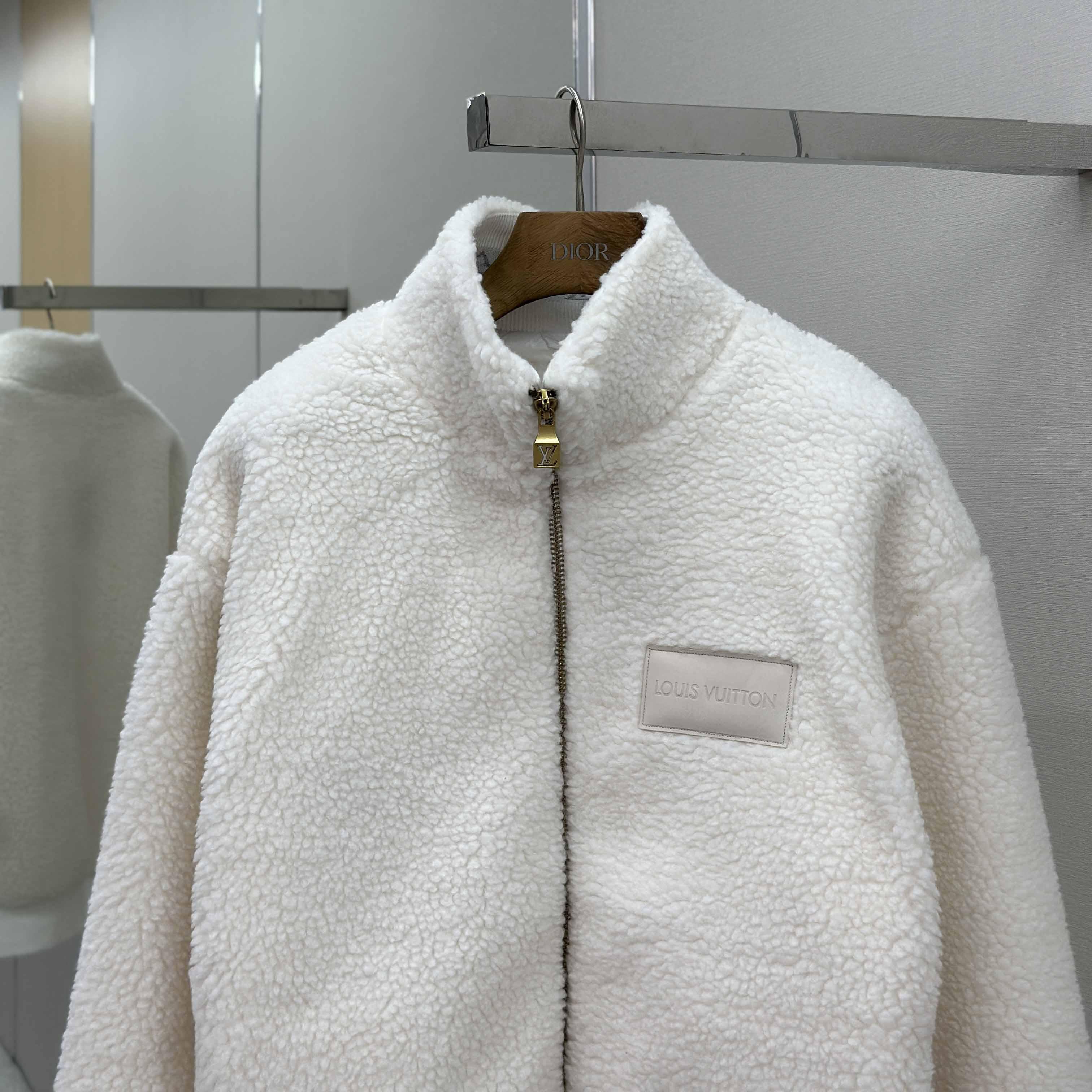 Louis Vuitton Leather Patch Fleece Blouson   1AHUGL - FashionPlug